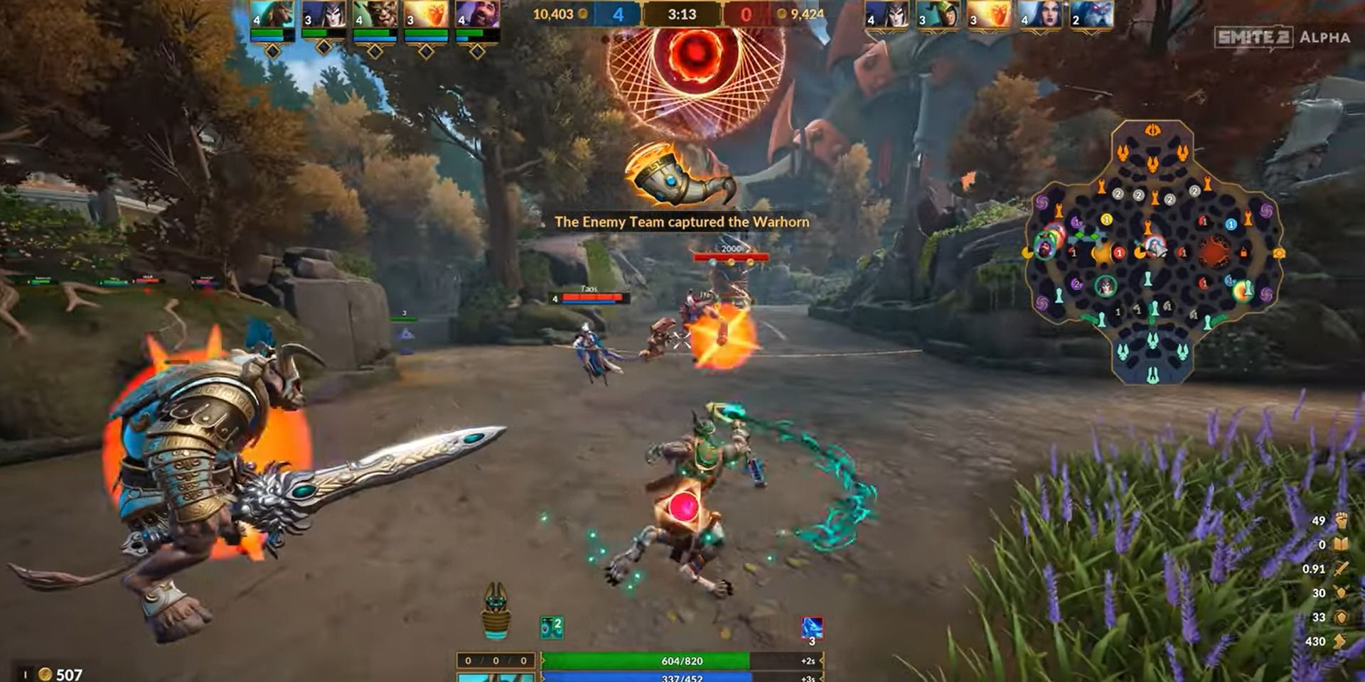 Anubis throwing an auto attack in Smite 2.