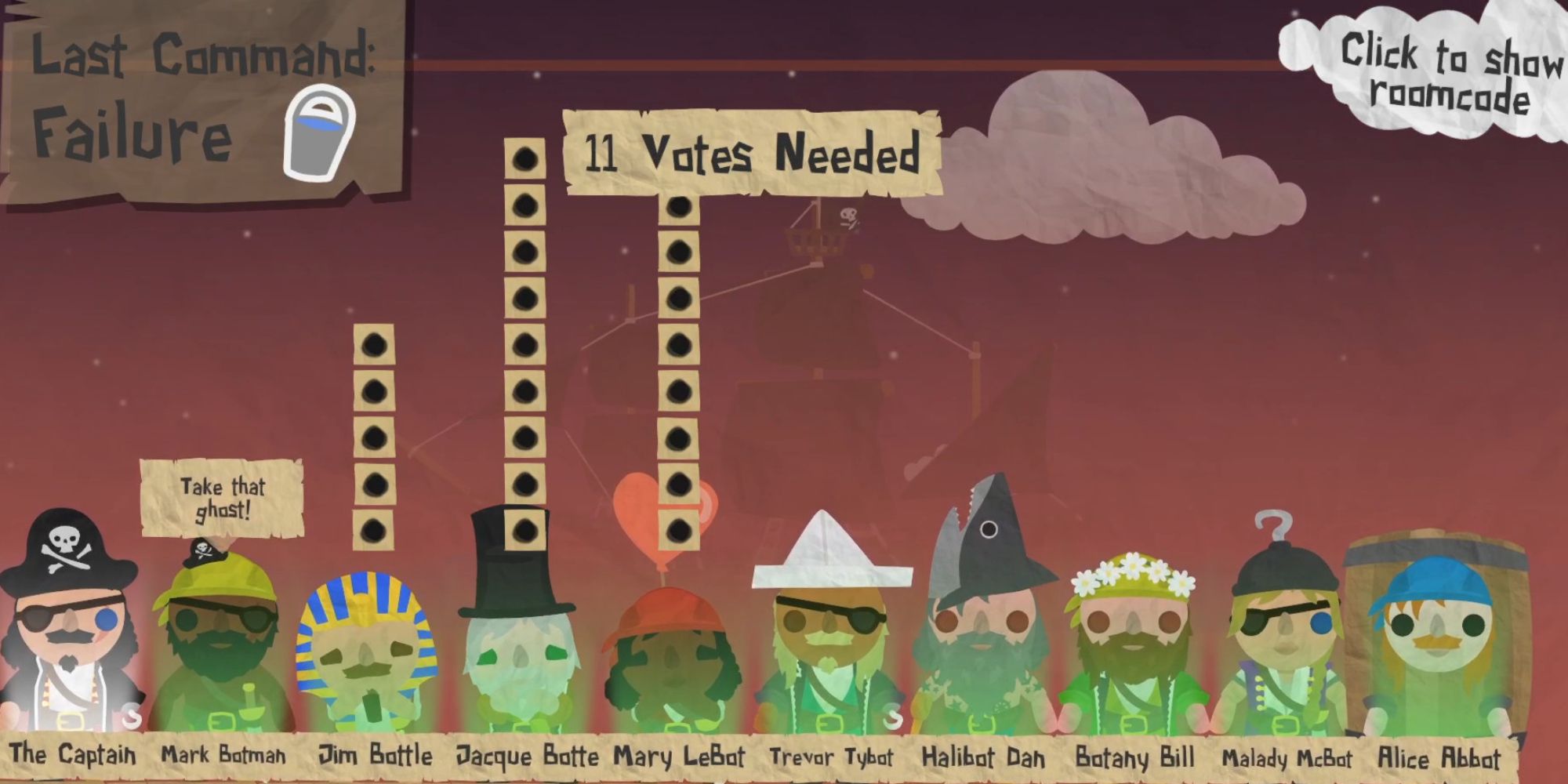 Paper Pirates Screenshot Of Vote.