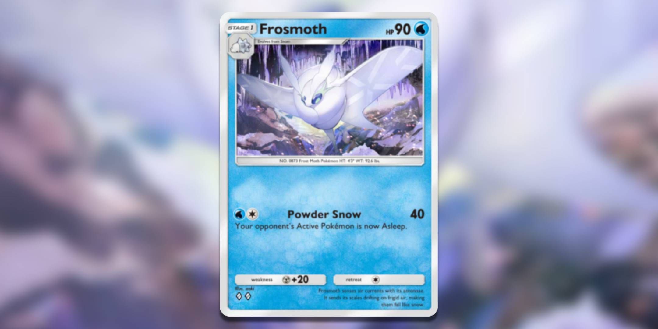 The Pokemon Pocket card Frosmoth by anki.