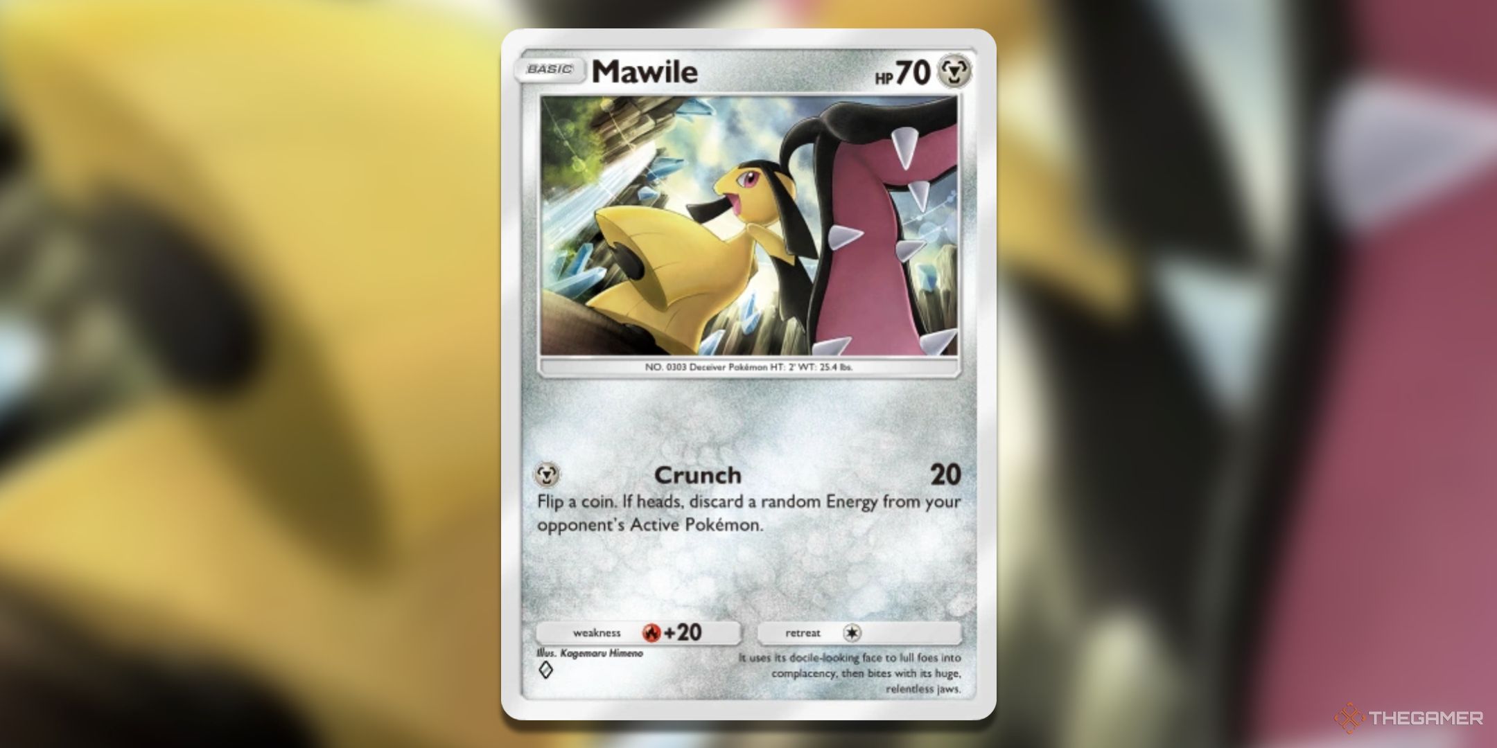 Mawile Pokemon TCG Pocket Card Art.