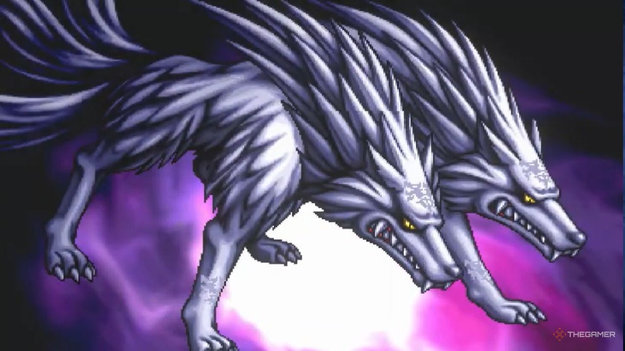 The Silver Wolf as it appears in its boss fight in Suikoden 2 HD Remaster.