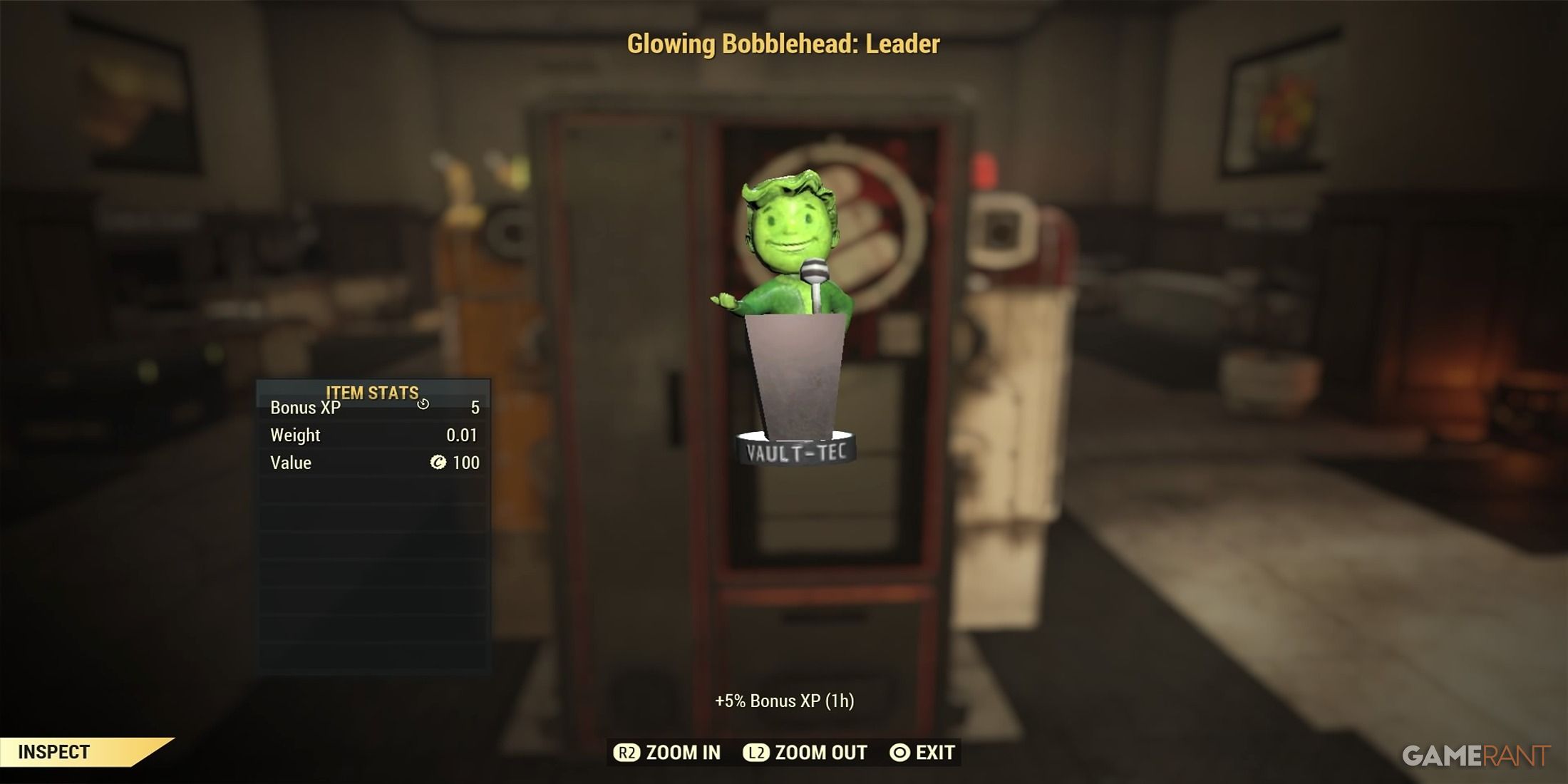 A Glowing Bobblehead In Fallout 76