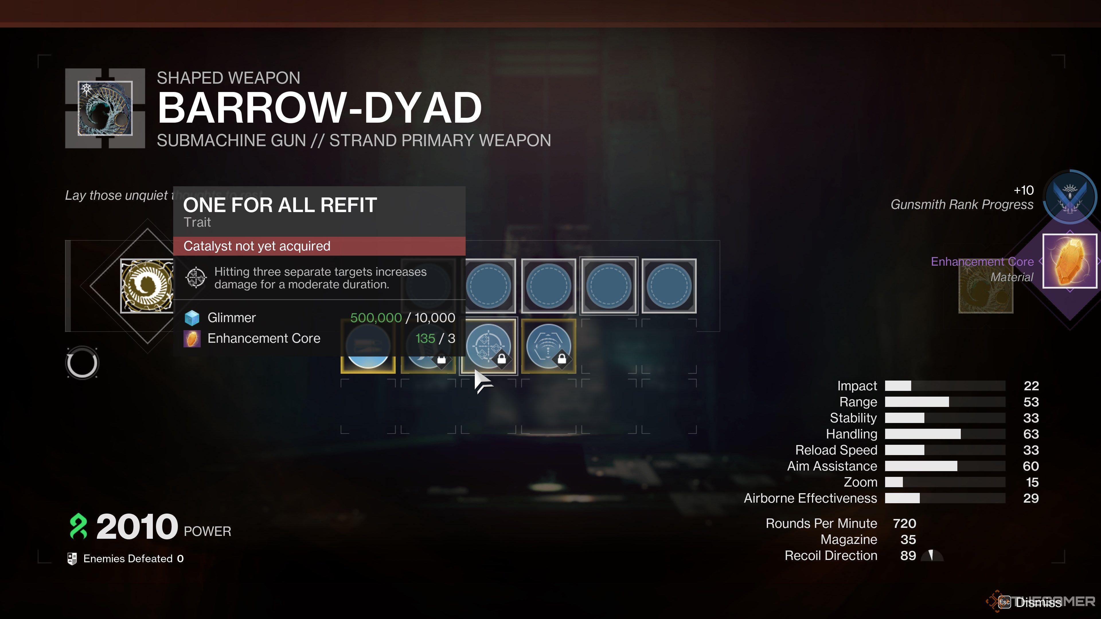 Destiny 2 Barrow-Dyad Catalyst One For All