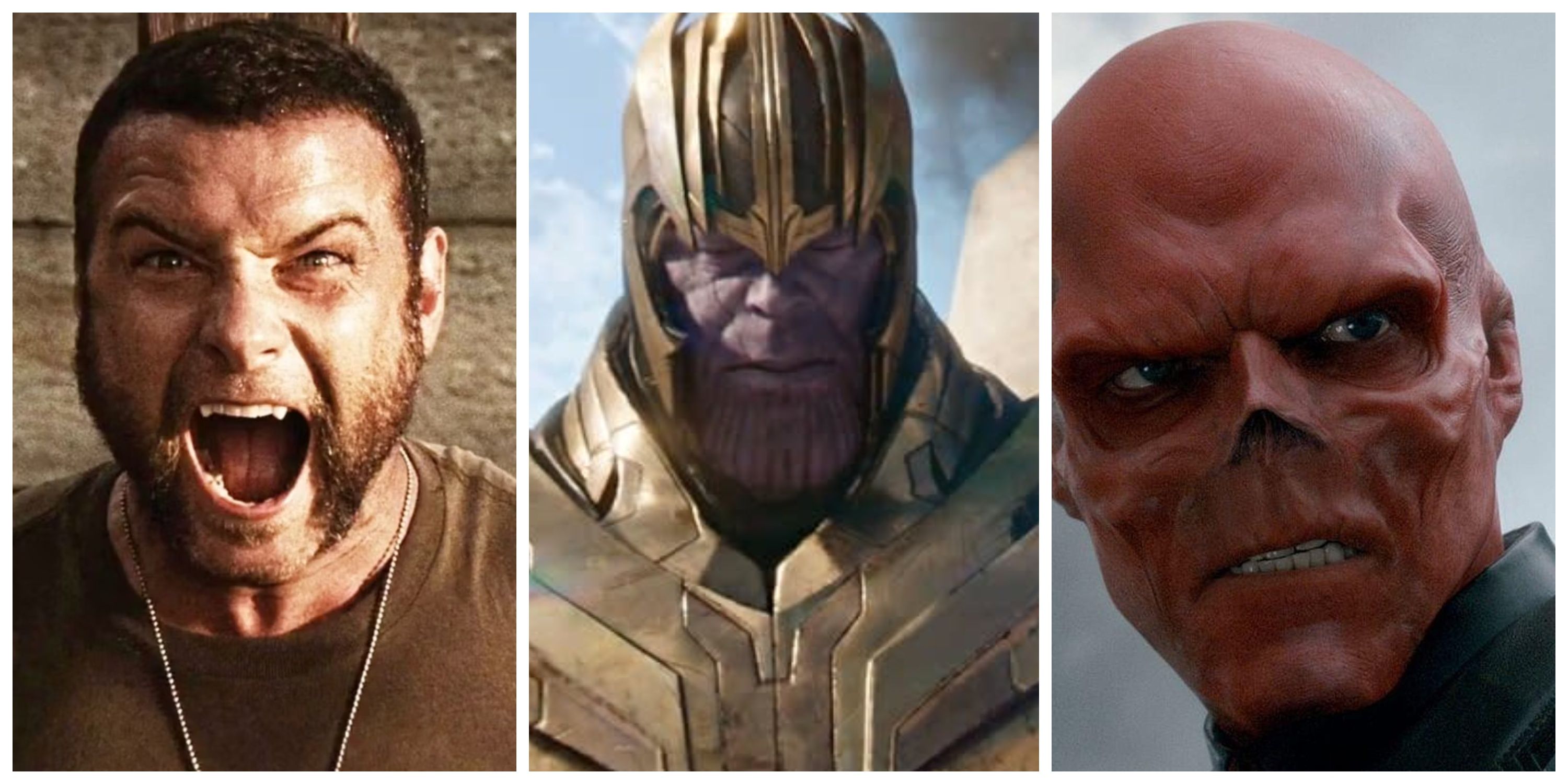 sabretooth, thanos, red skull