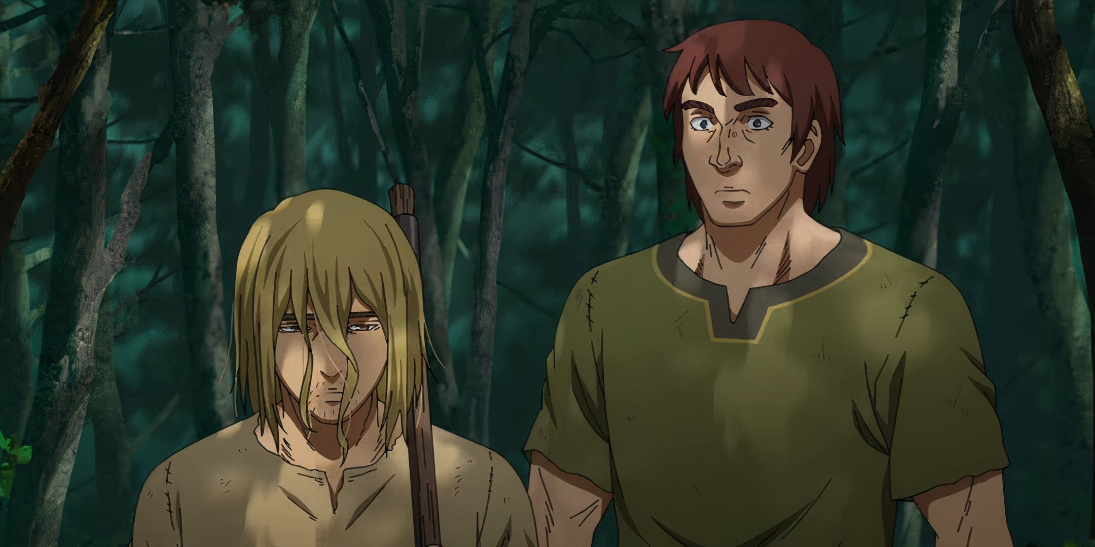 Thorfinn and Einar meeting for the first time in Vinland Saga.