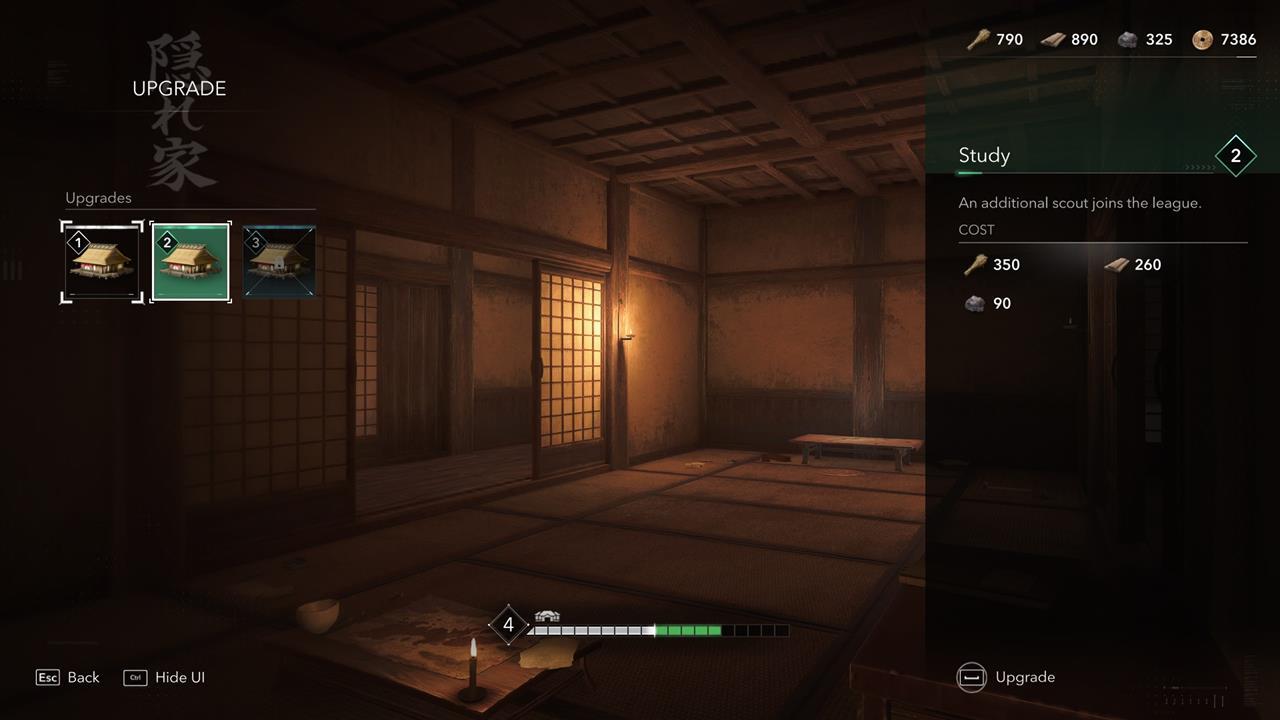 The Study building and further upgrades provide extra scouts as well.