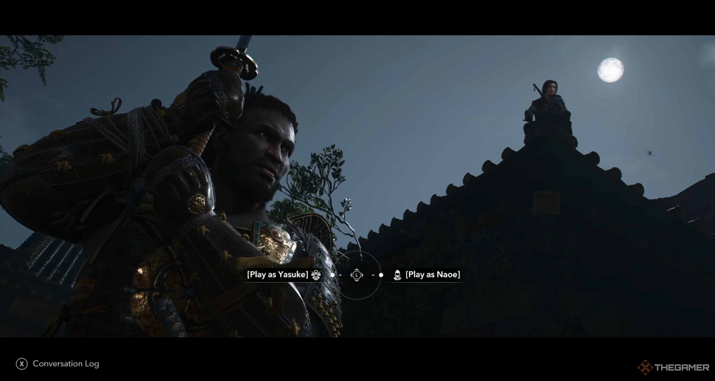 Choosing between Naoe and Yasuke in Assassin's Creed Shadows.