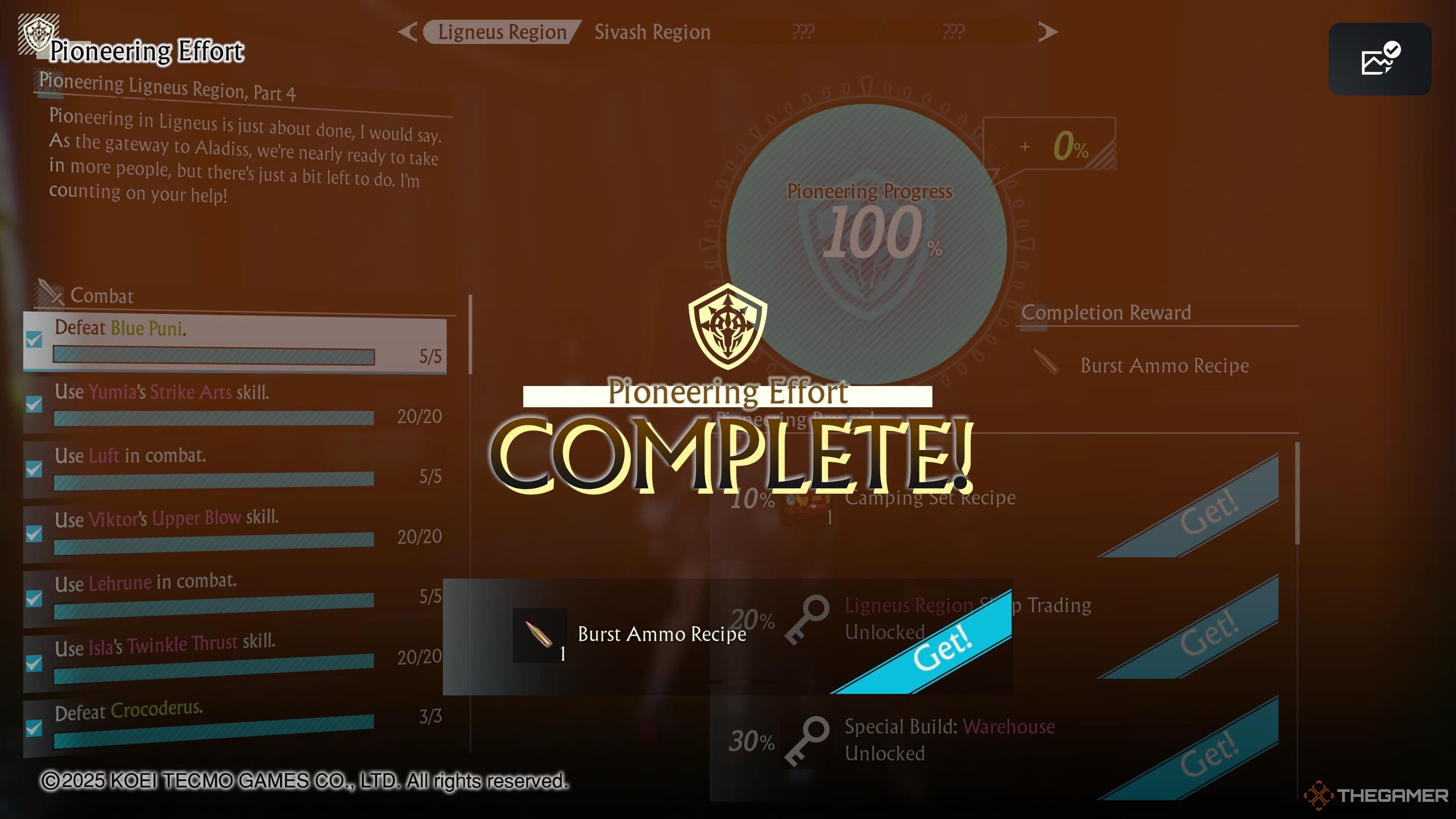 Pioneering Effort complete in Atelier Yumia