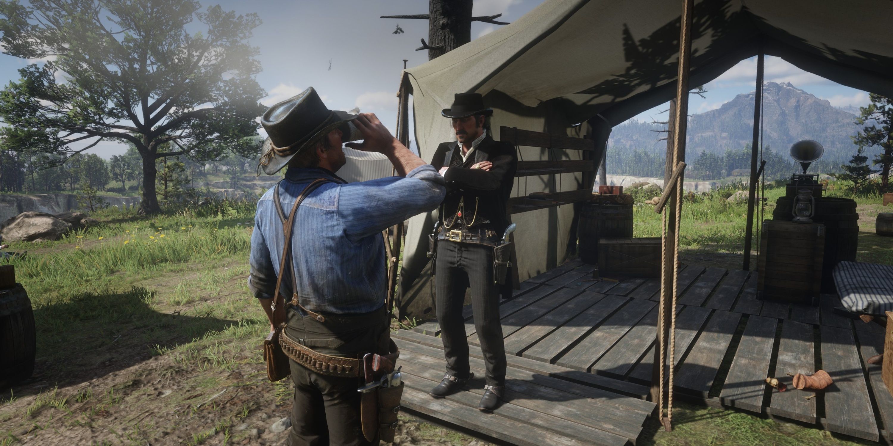 arthur eats in front of dutch