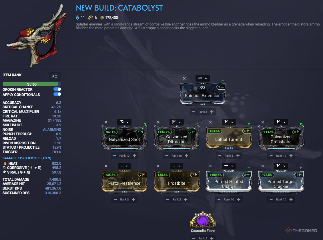 Warframe Catabolyst Beam Build