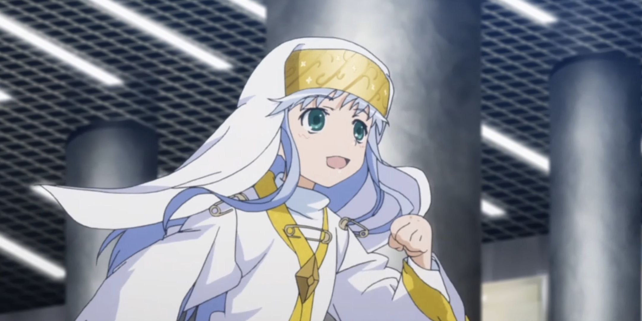 Index running towards Touma in A Certain Magical Index.