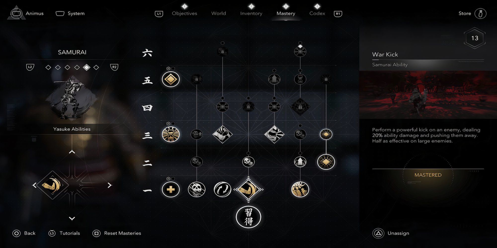 War Kick in Assassin's Creed Shadows