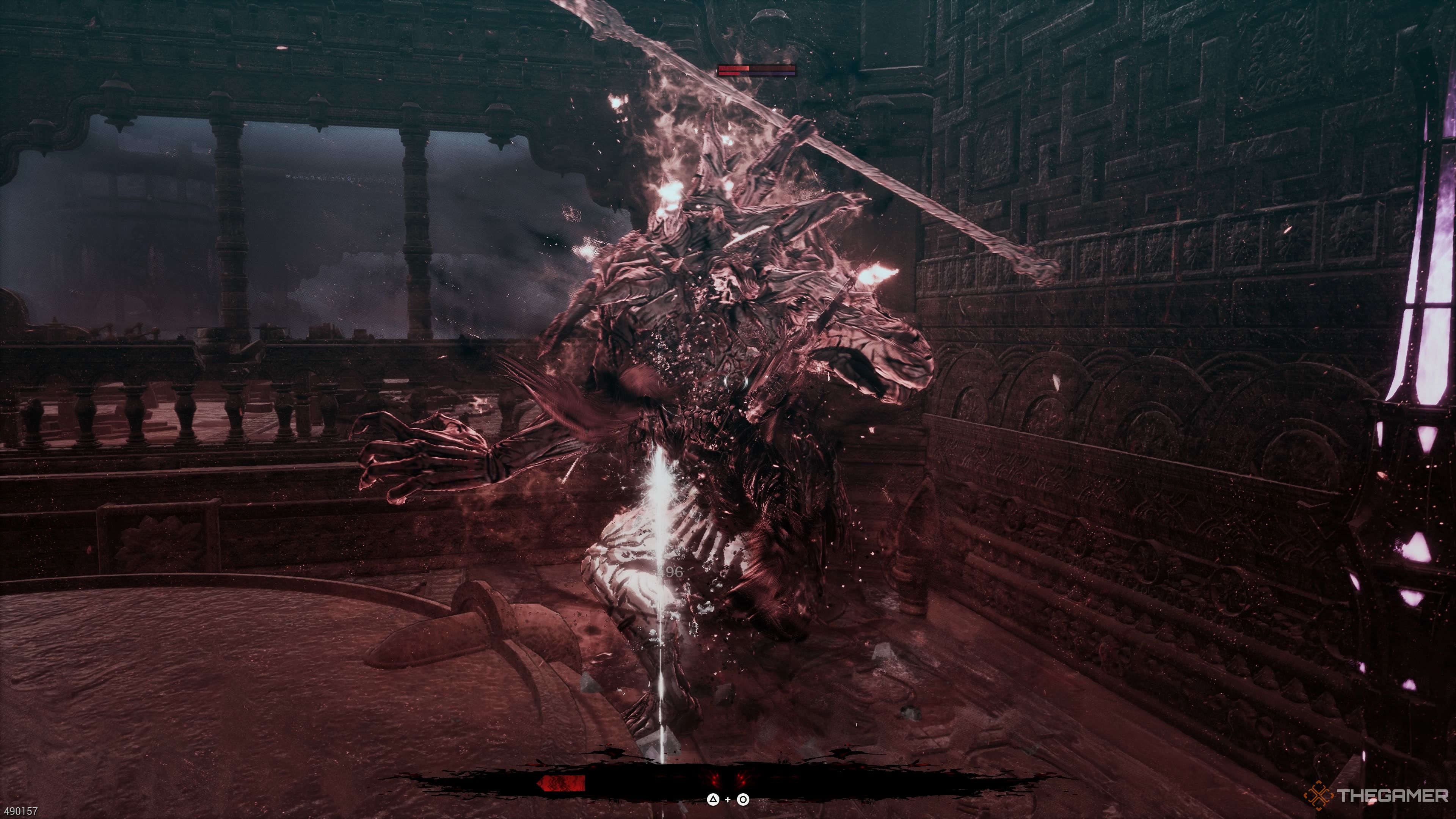 The Failed Creation in the Devoured Village section of The First Berserker Khazan.