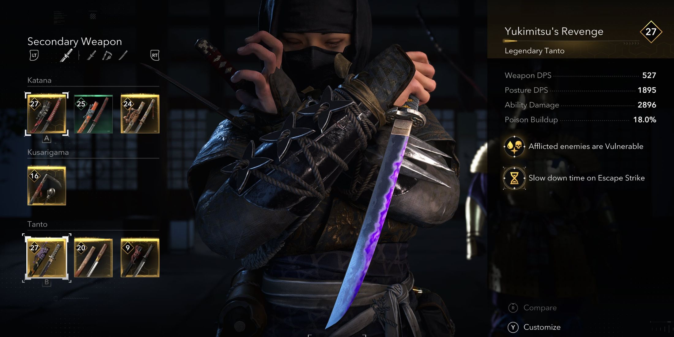 Best Tanto For Naoe Build in Assassin's Creed Shadows