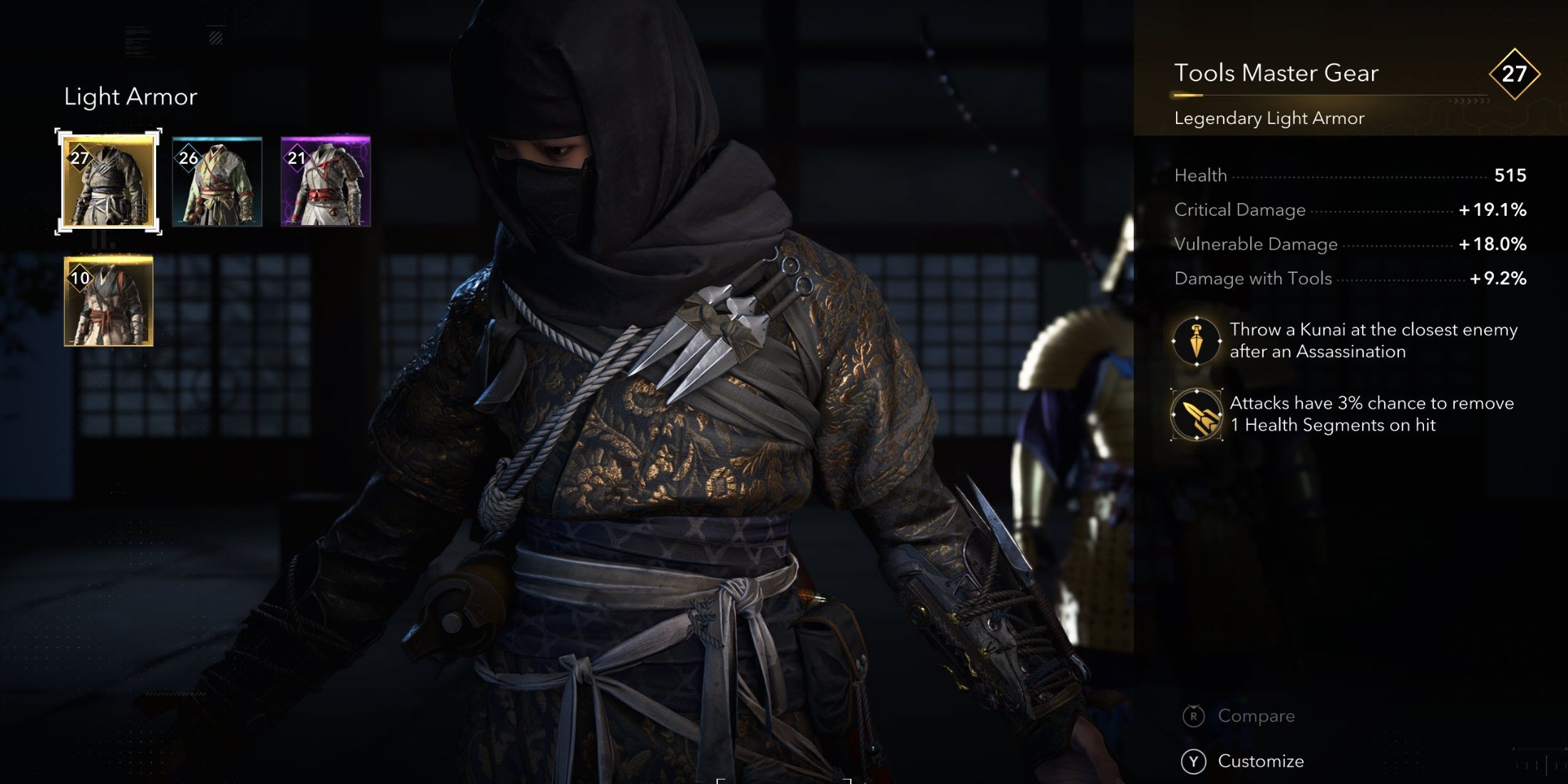 Best Light Armor For Naoe Build in Assassin's Creed Shadows