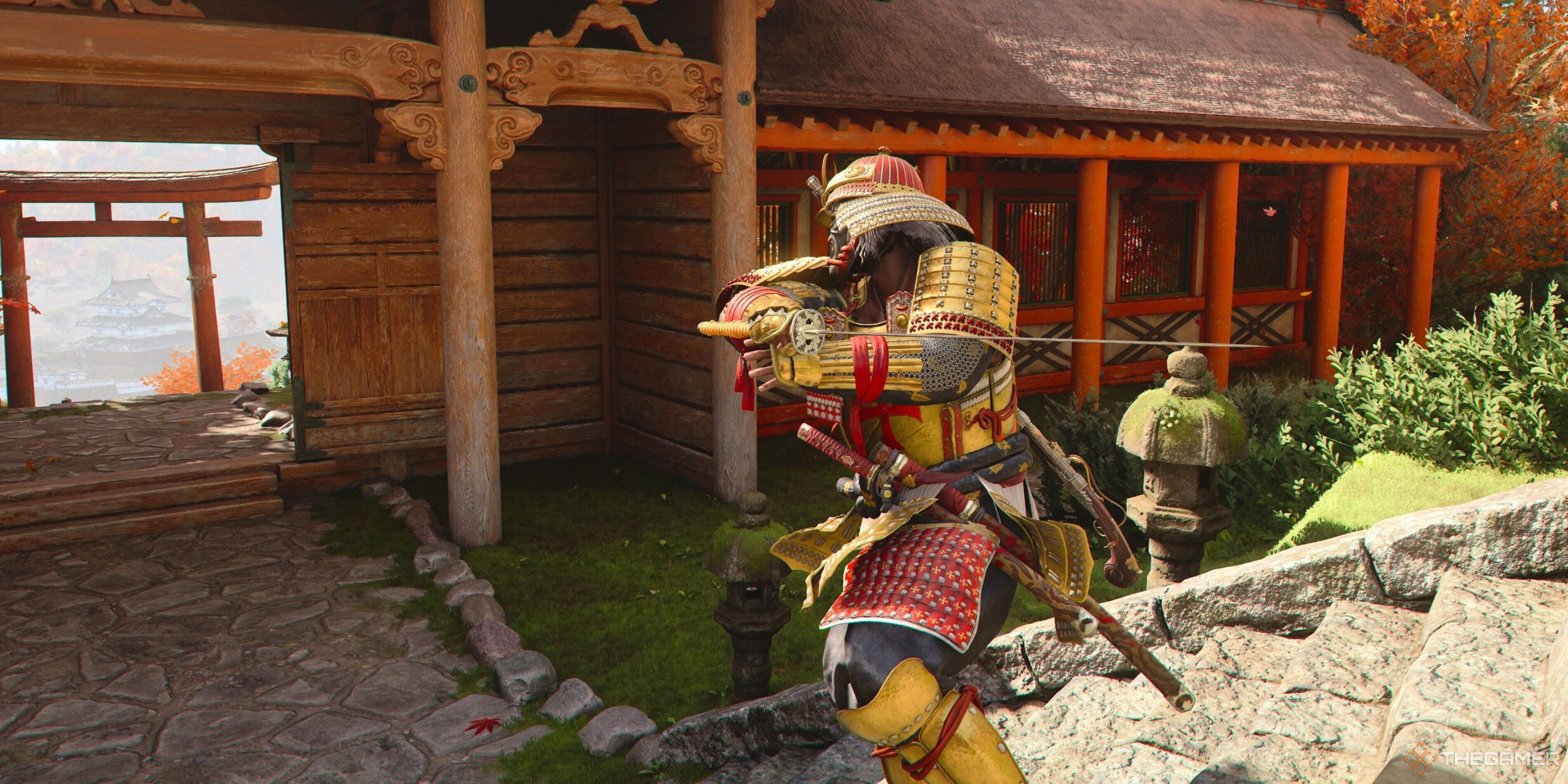 Yasuke attacking in Assassin's Creed Shadows.