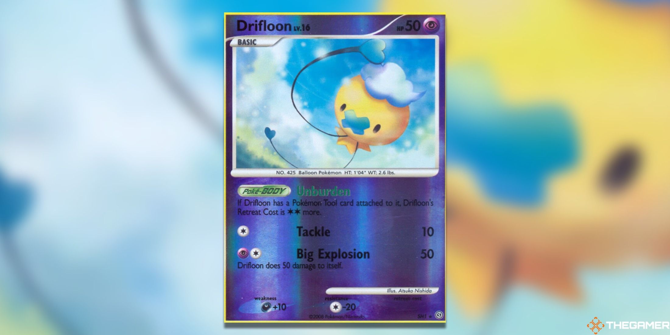 The Stormfront Shiny Drifloon Lv 16 from the Pokemon TCG.