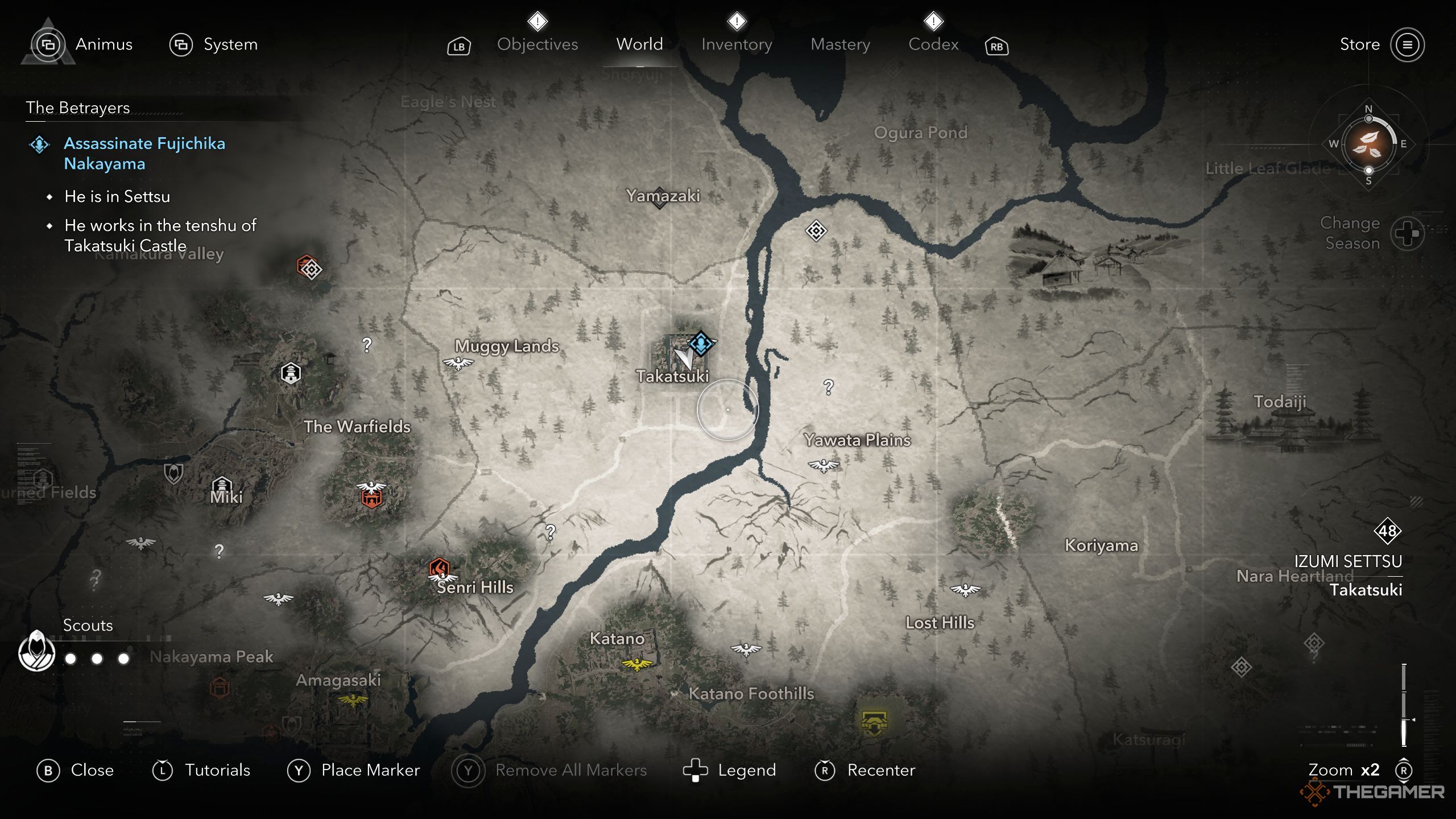 Fujichika Nakayama location on the map in AC Shadows.