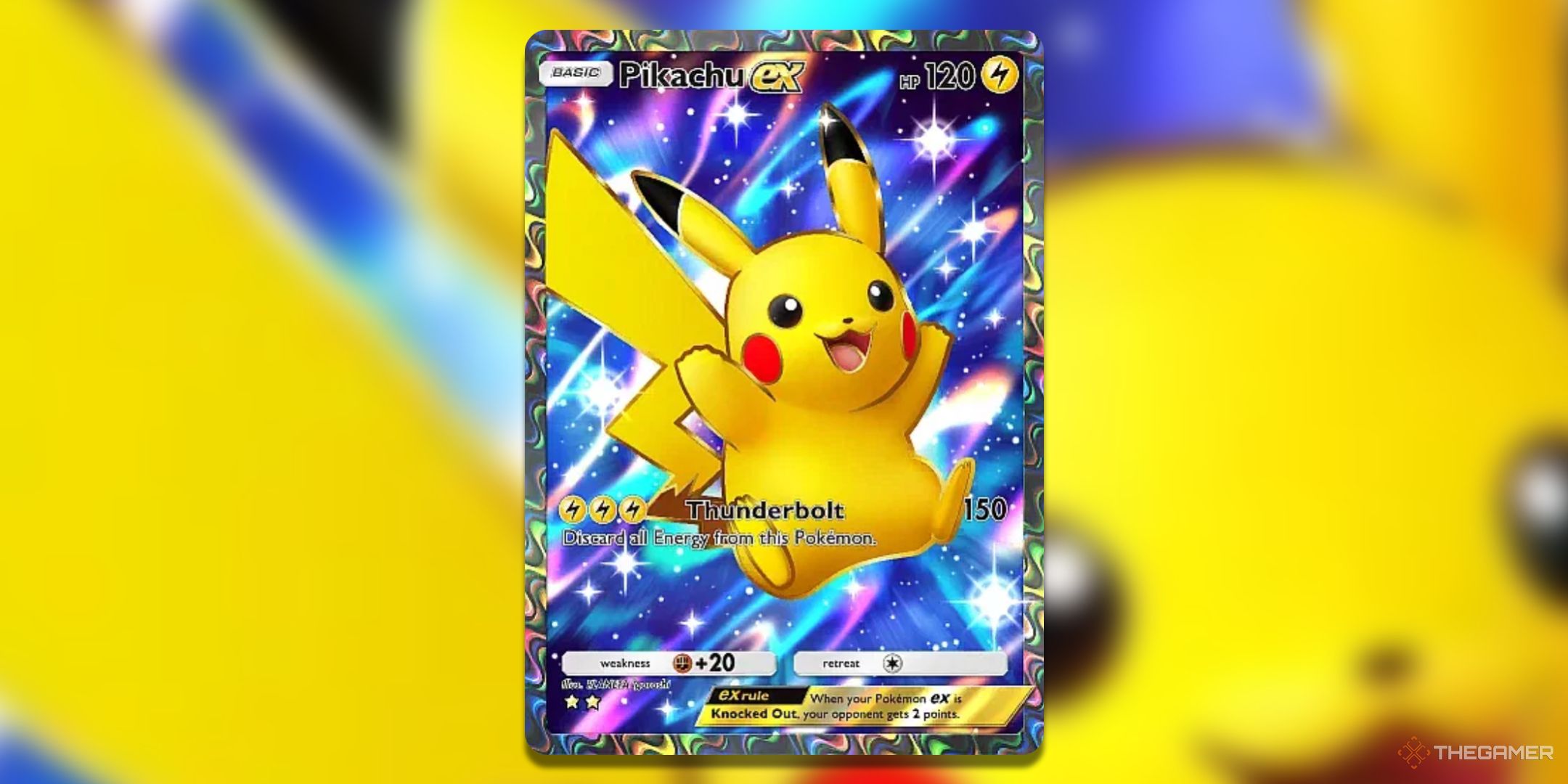 Super rare Pikachu ex Pokemon TCG Pocket Shining Revelry Card Art.