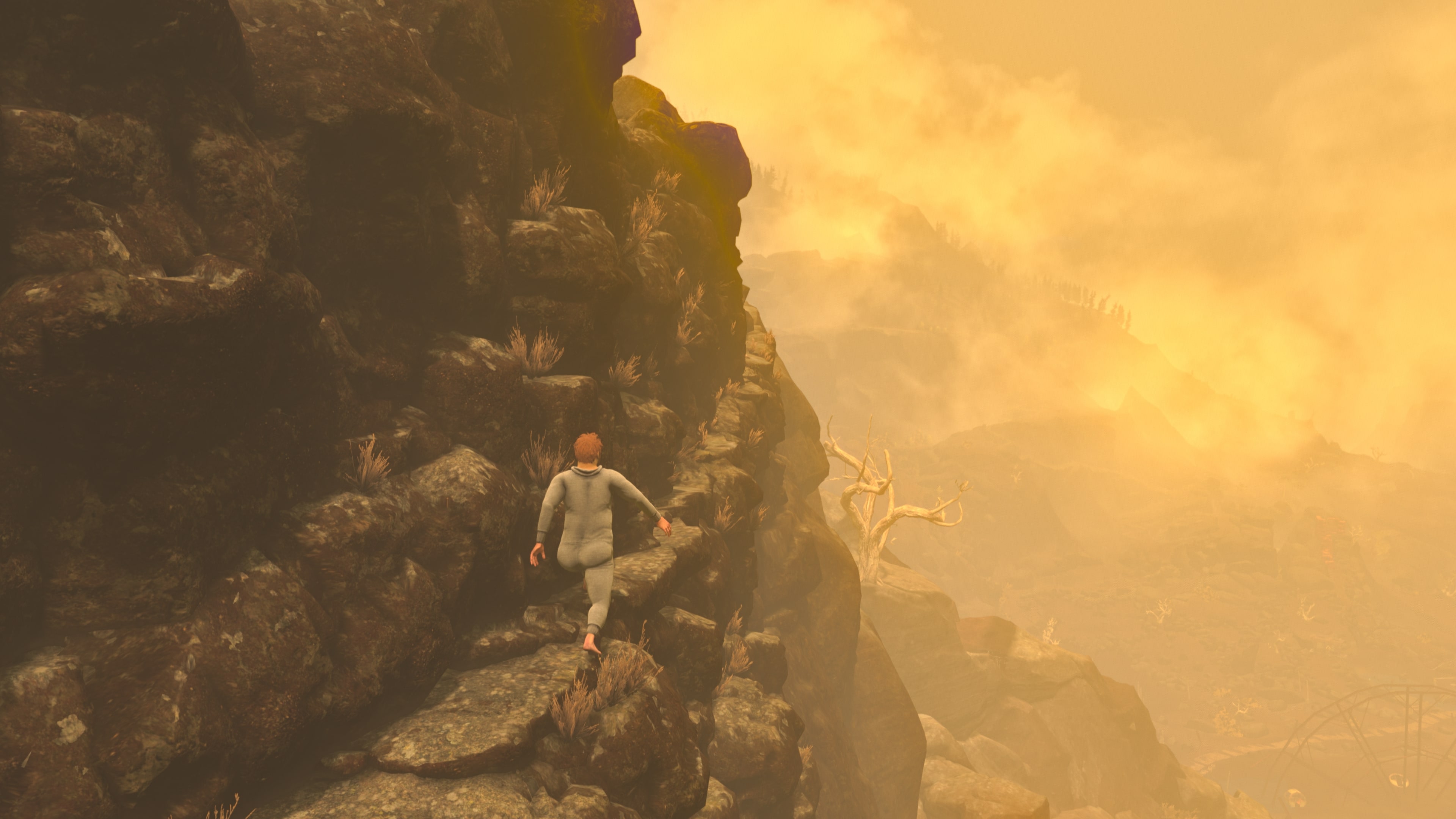 Baby Steps screenshots of Nate on treacherous platforms