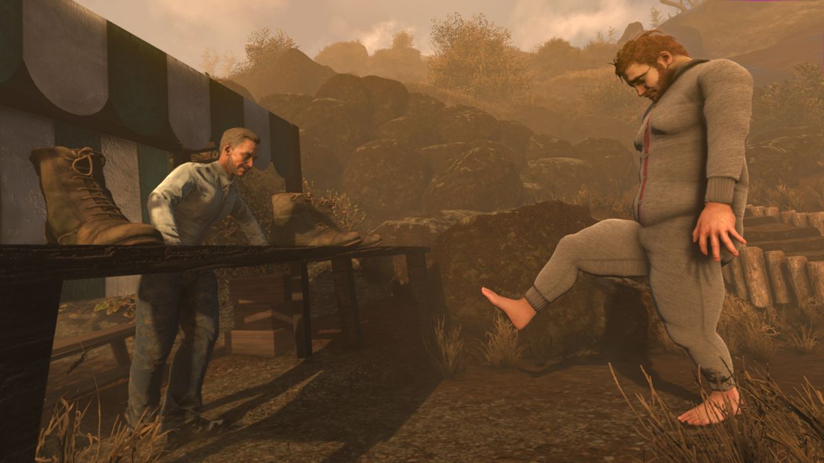 Baby Steps screenshots of Nate on treacherous platforms