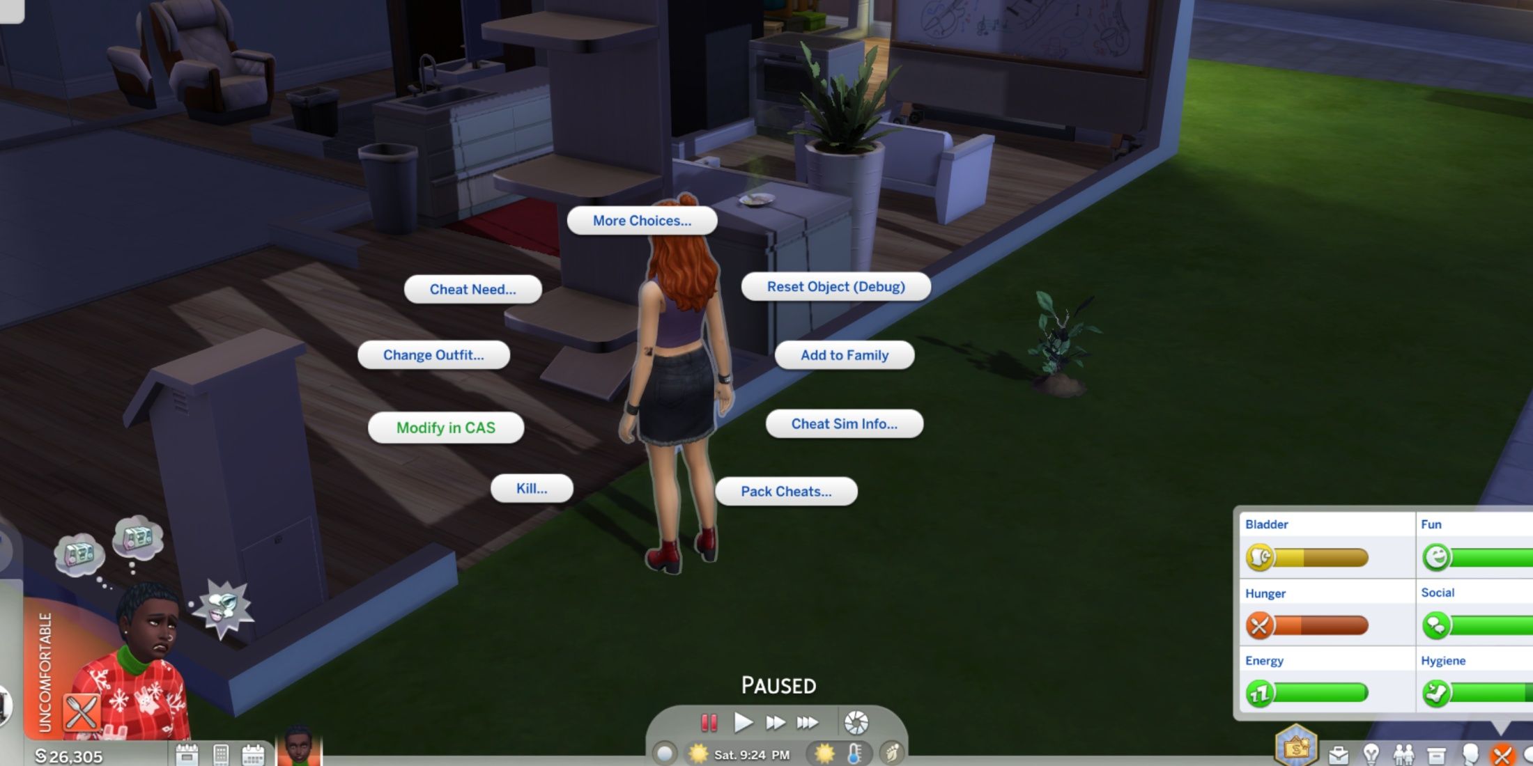 modify in cas cheat sims 4