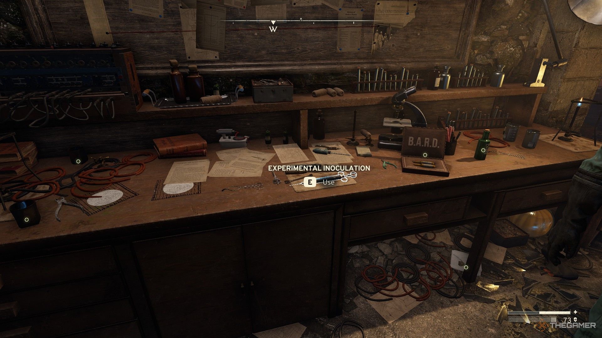 a john steel comic book on a workbench in nora thorndike's basement in atomfall.