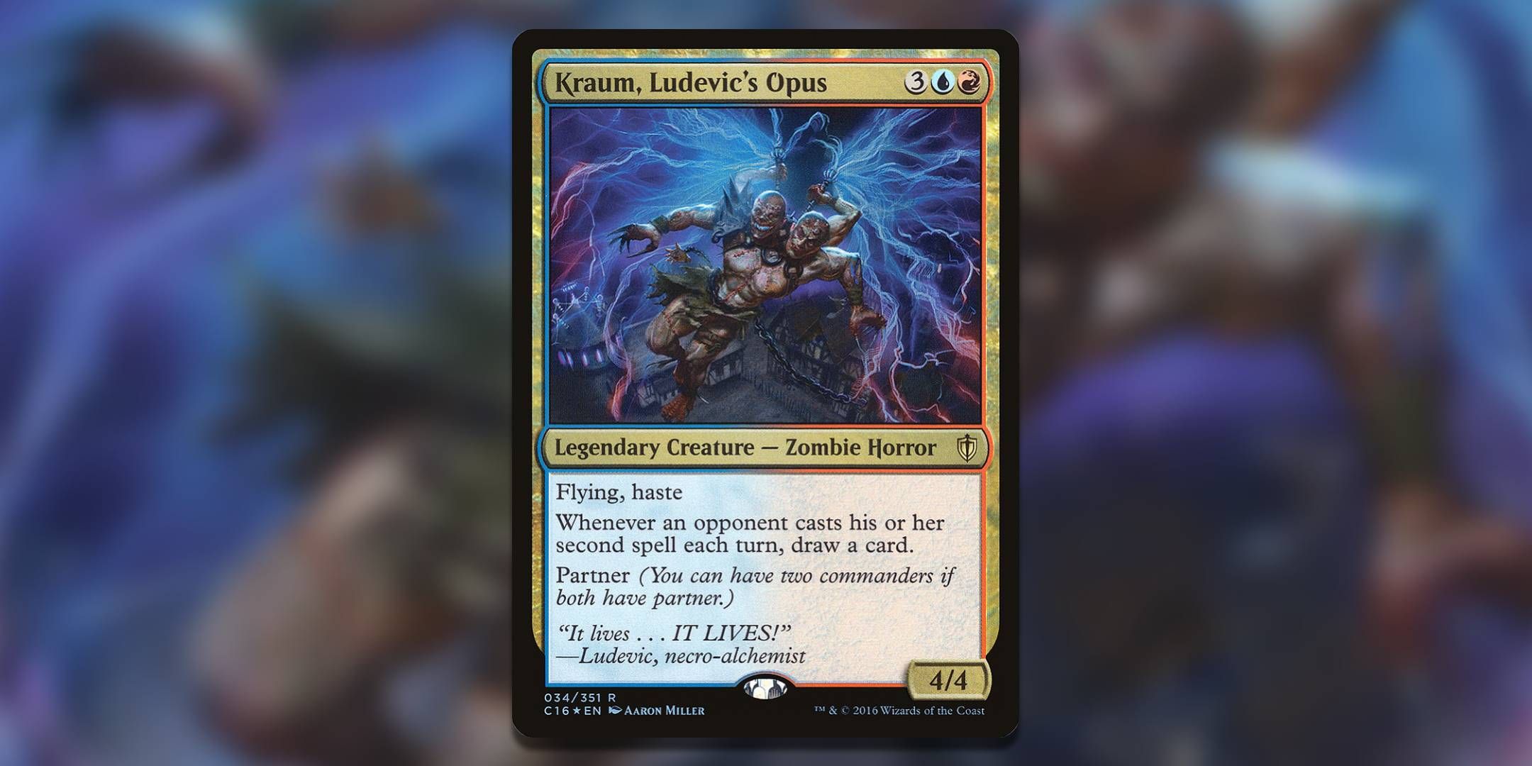 The Magic The Gathering card Kraum Ludevics Opus by Aaron Miller.