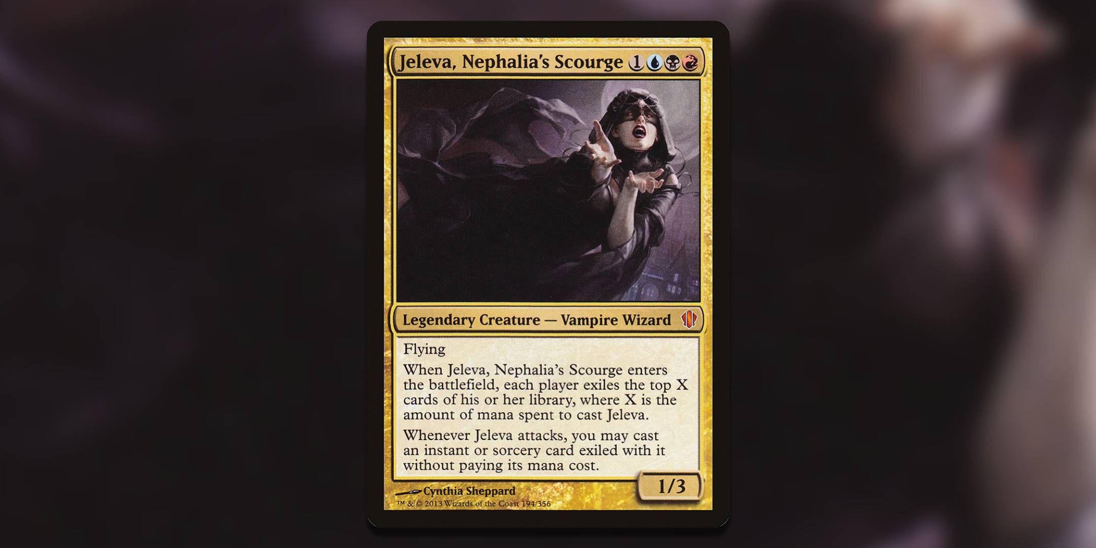 The Magic The Gathering card Jeleva Nephalias Scourge by Cynthia Sheppard.