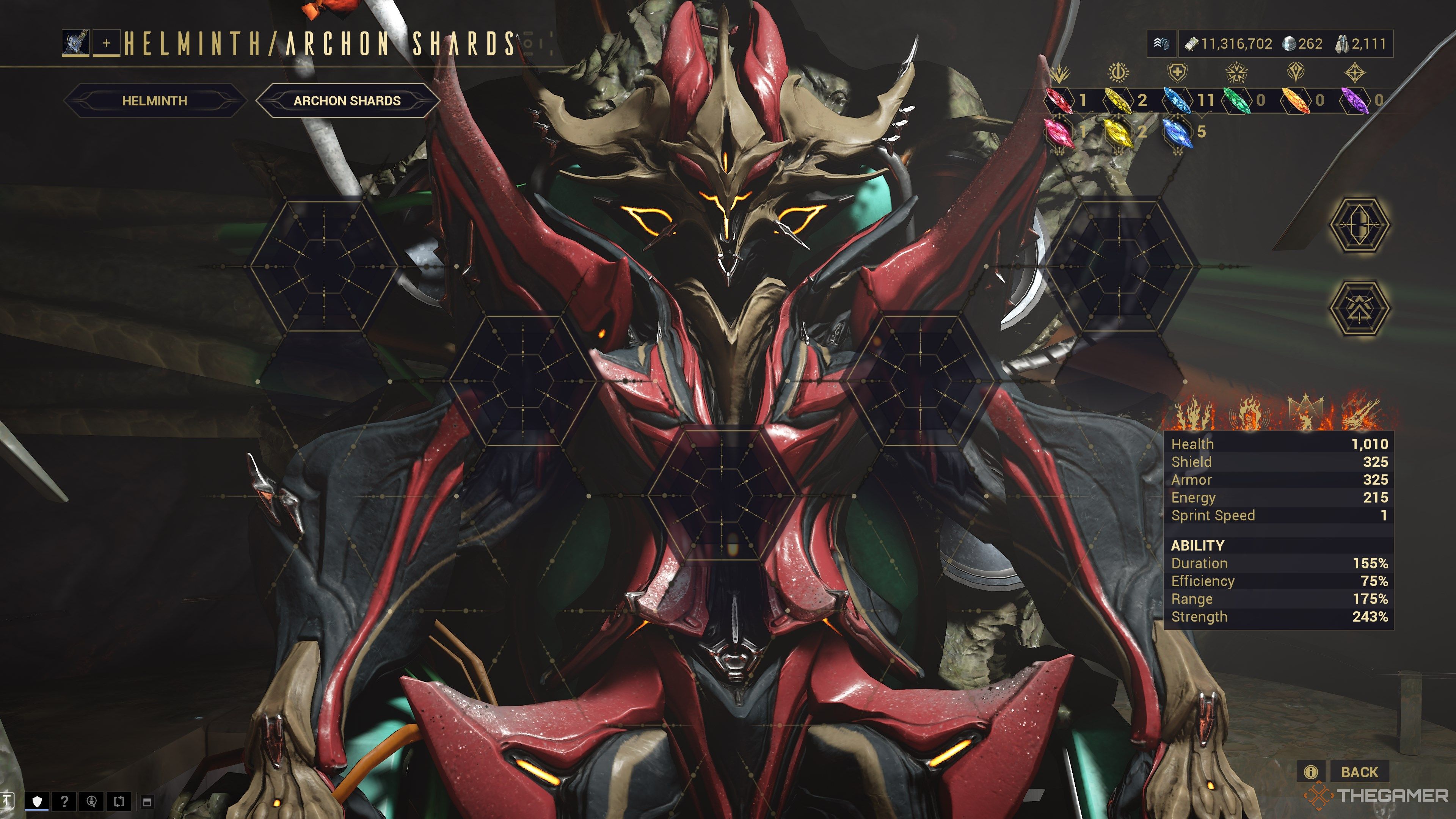 Warframe Archon Shard Screen