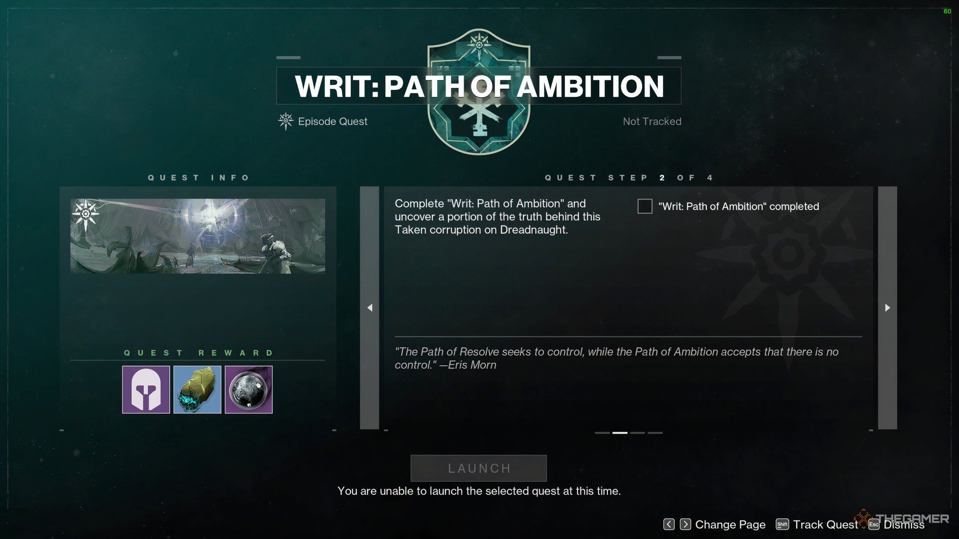 Writ: Path of Ambition quest in the Director. This must be completed to switch to Path of Ambition in order to see Tithed Wormspawn in The Nether.