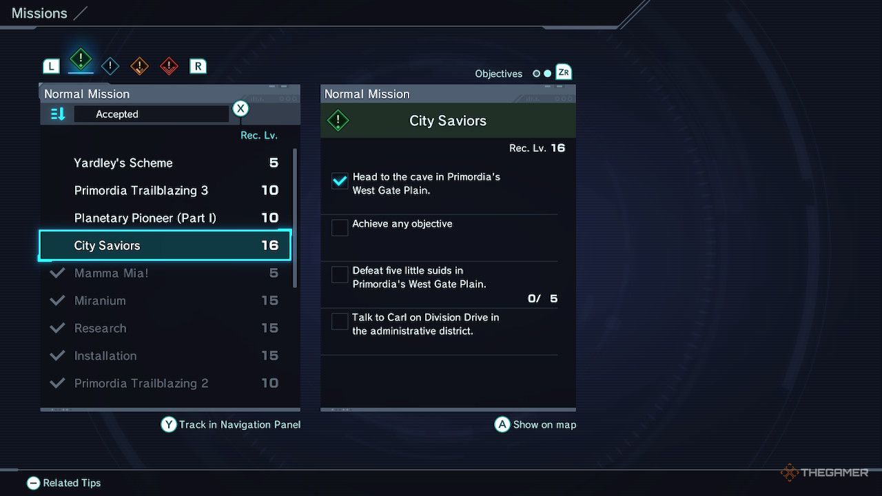 The objectives of the city saviors quest in xenoblade chronicles x definitive edition.