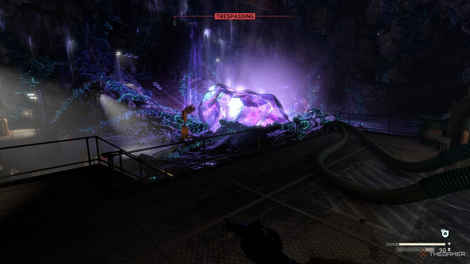 the oberon meteorite at its dig site in atomfall.