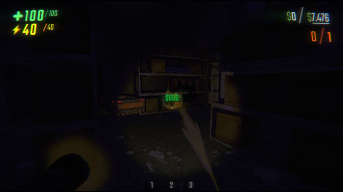 A player searches for loot in the dark in REPO.