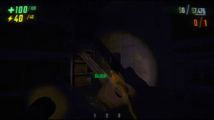 Moving a guitar through the darkness of REPO.