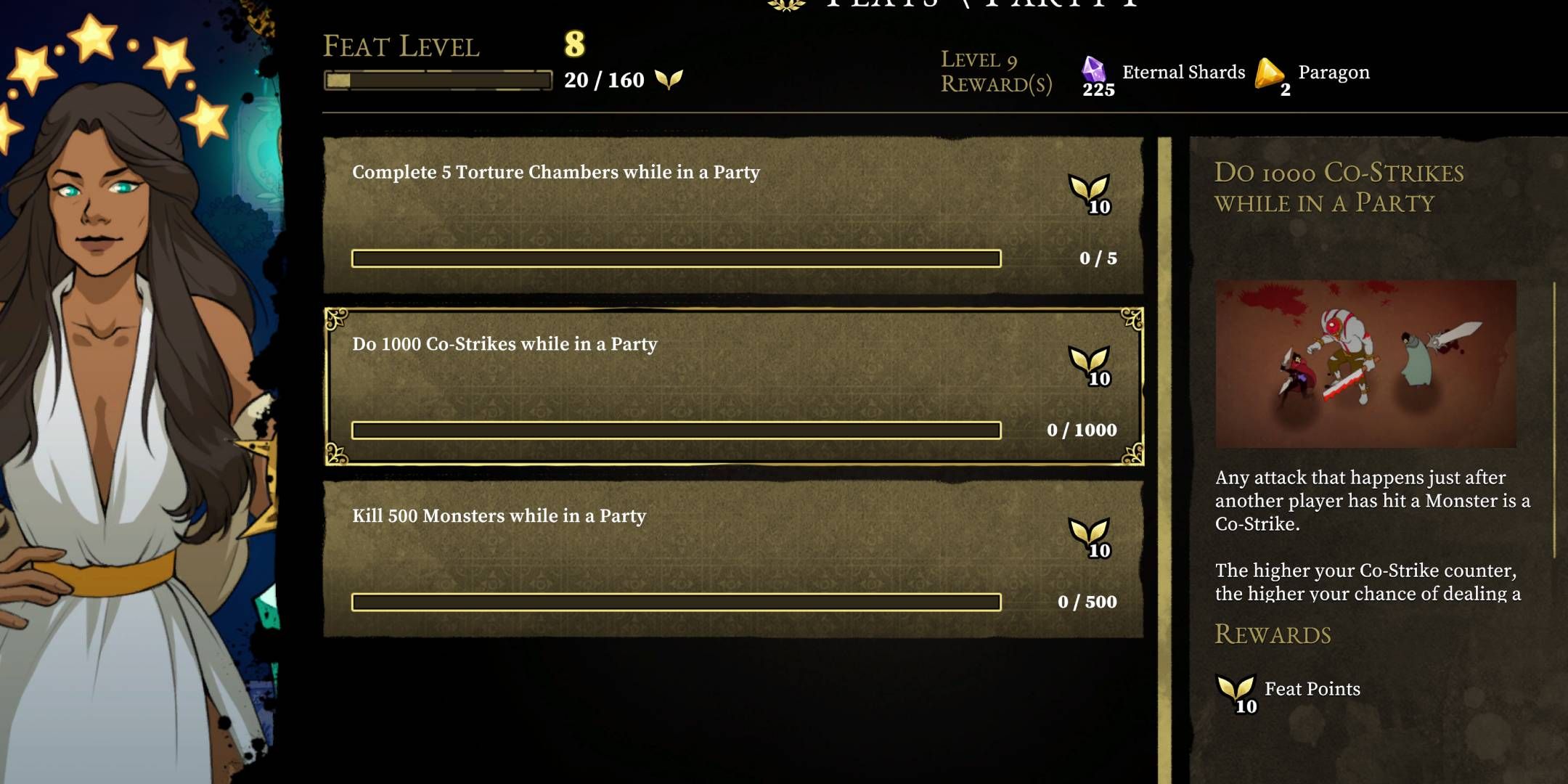 33 Immortals Party Feats