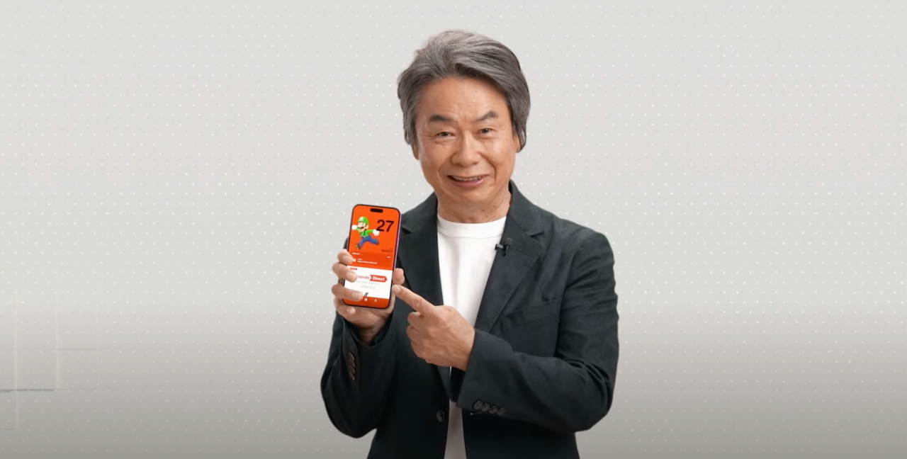 Shigeru Miyamoto introducing the Nintendo Today app.