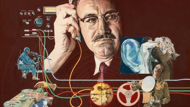 Gene Hackman appears in the movie art for The Conversation. 