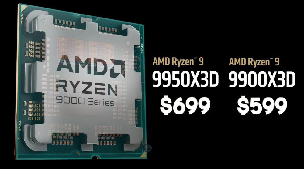 AMD Ryzen 9 9950X3D & 9900X3D 3D V-Cache CPUs Now Available