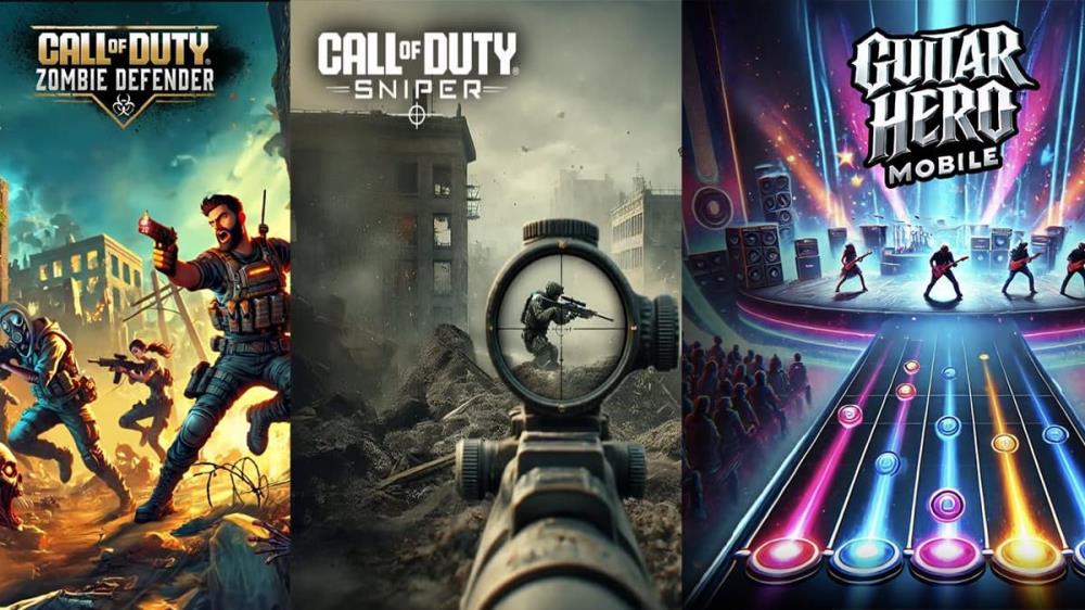 Activision Advertising Fake Call of Duty and Guitar Hero Games with AI Images