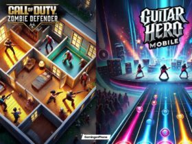 Activision advertisements for Zombie Defender and Guitar Hero