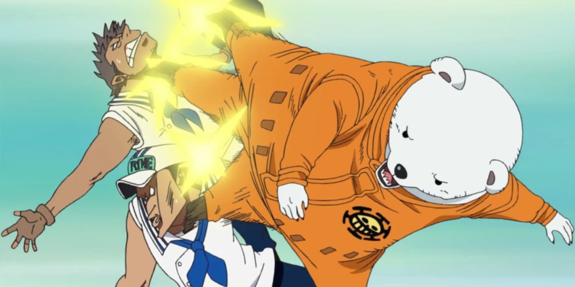 Bepo kicking some Marines.
