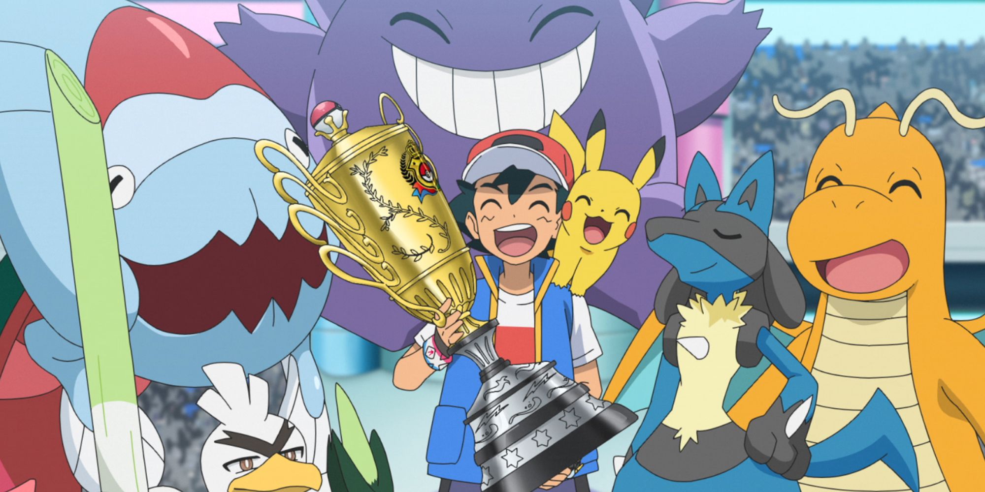 Ash Ketchum wins the world championship in Pokemon Journeys.