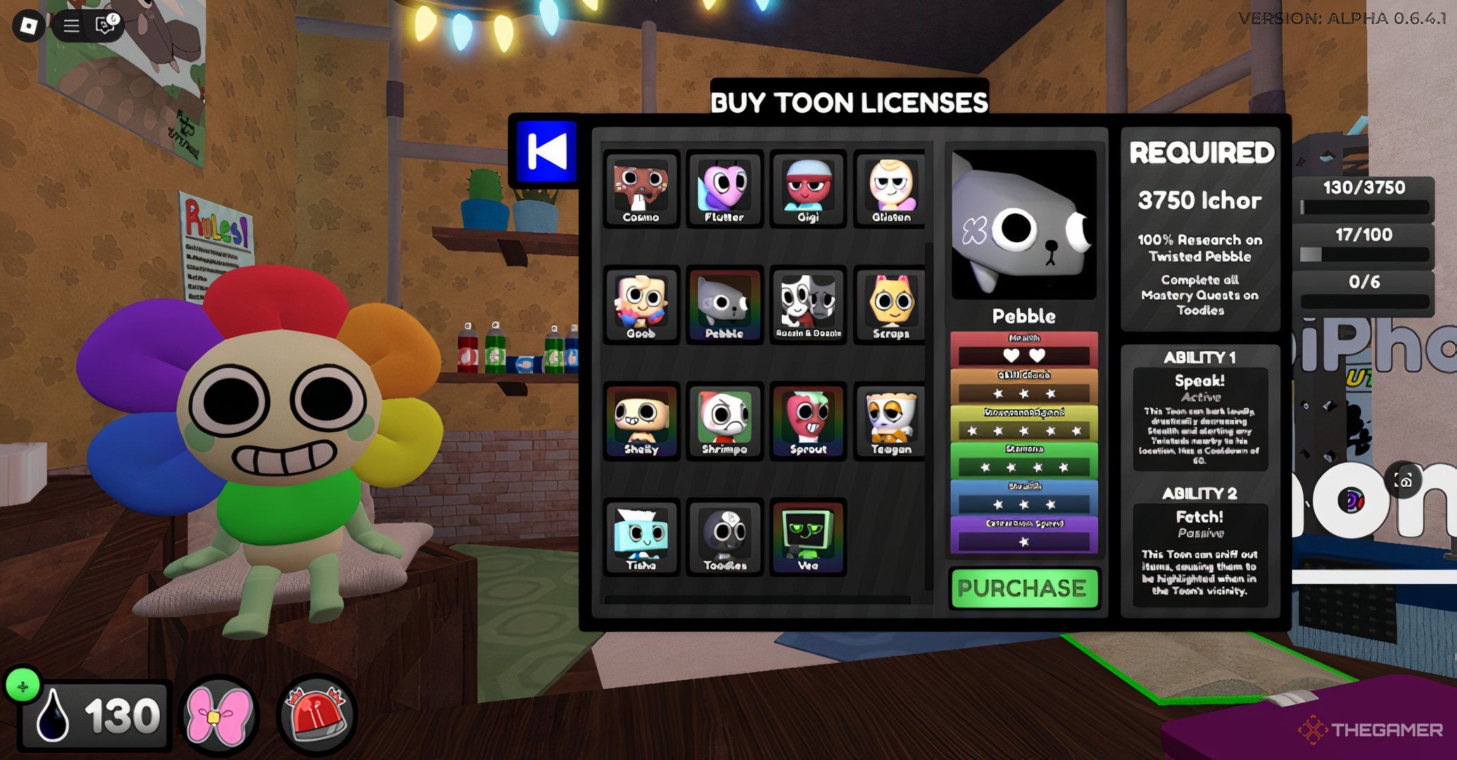 Roblox Dandys World Toon Store With Dandy the vendor flower and 15 posible characters.