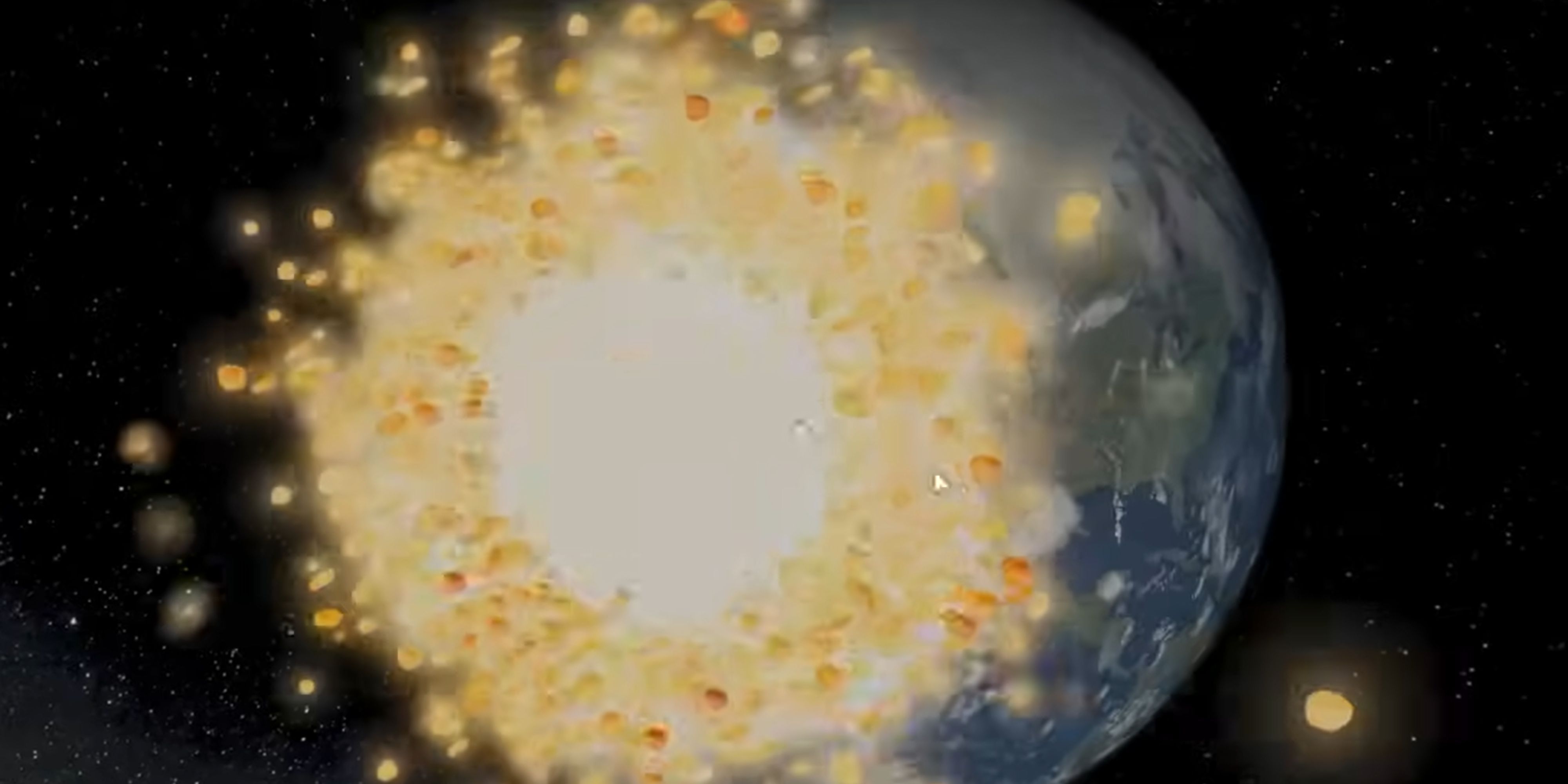 The earth is destroyed in Universe Sandbox.