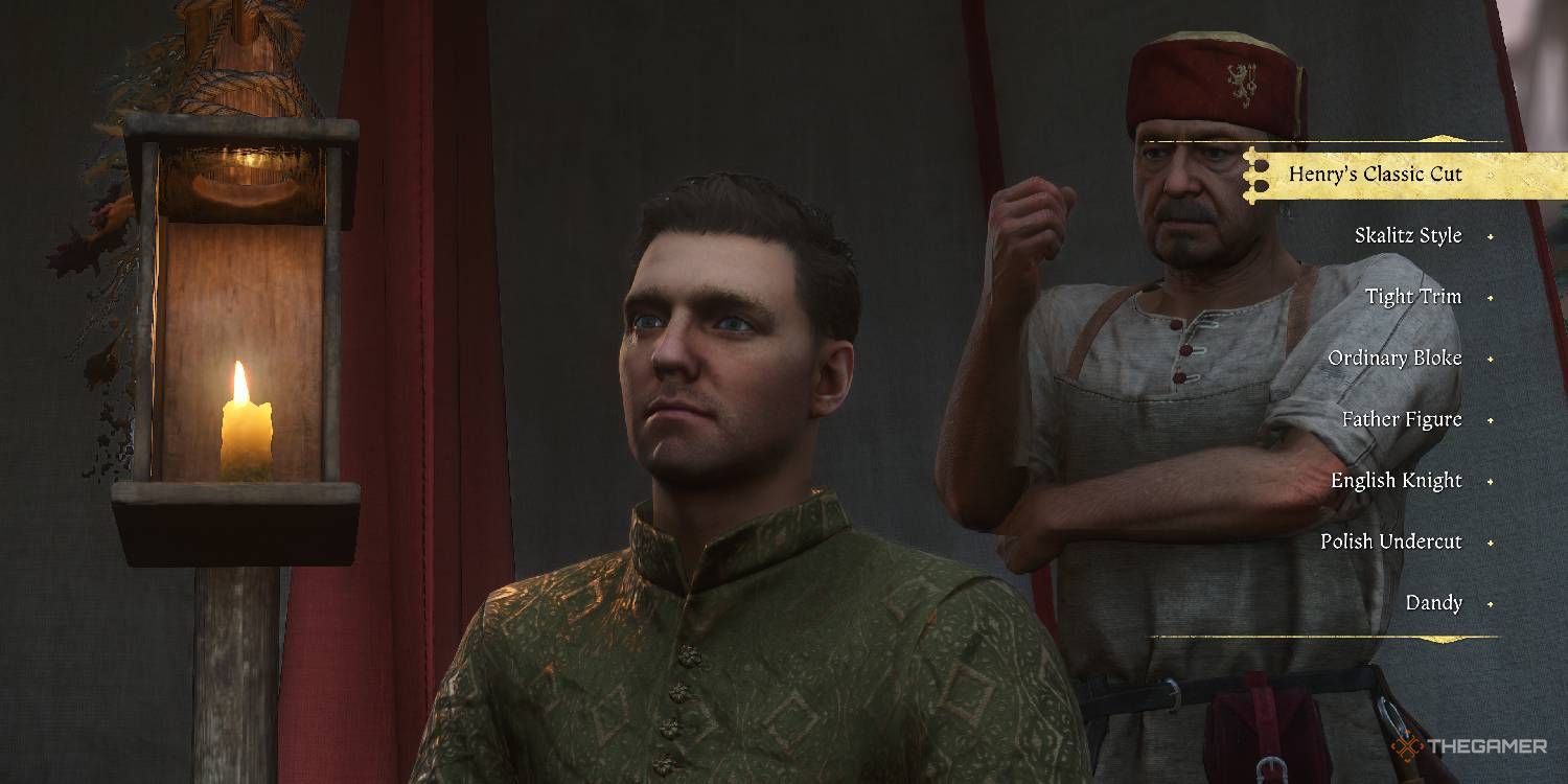 Henry's Classic Cut displayed in the barber menu in Kingdom Come Deliverance 2.