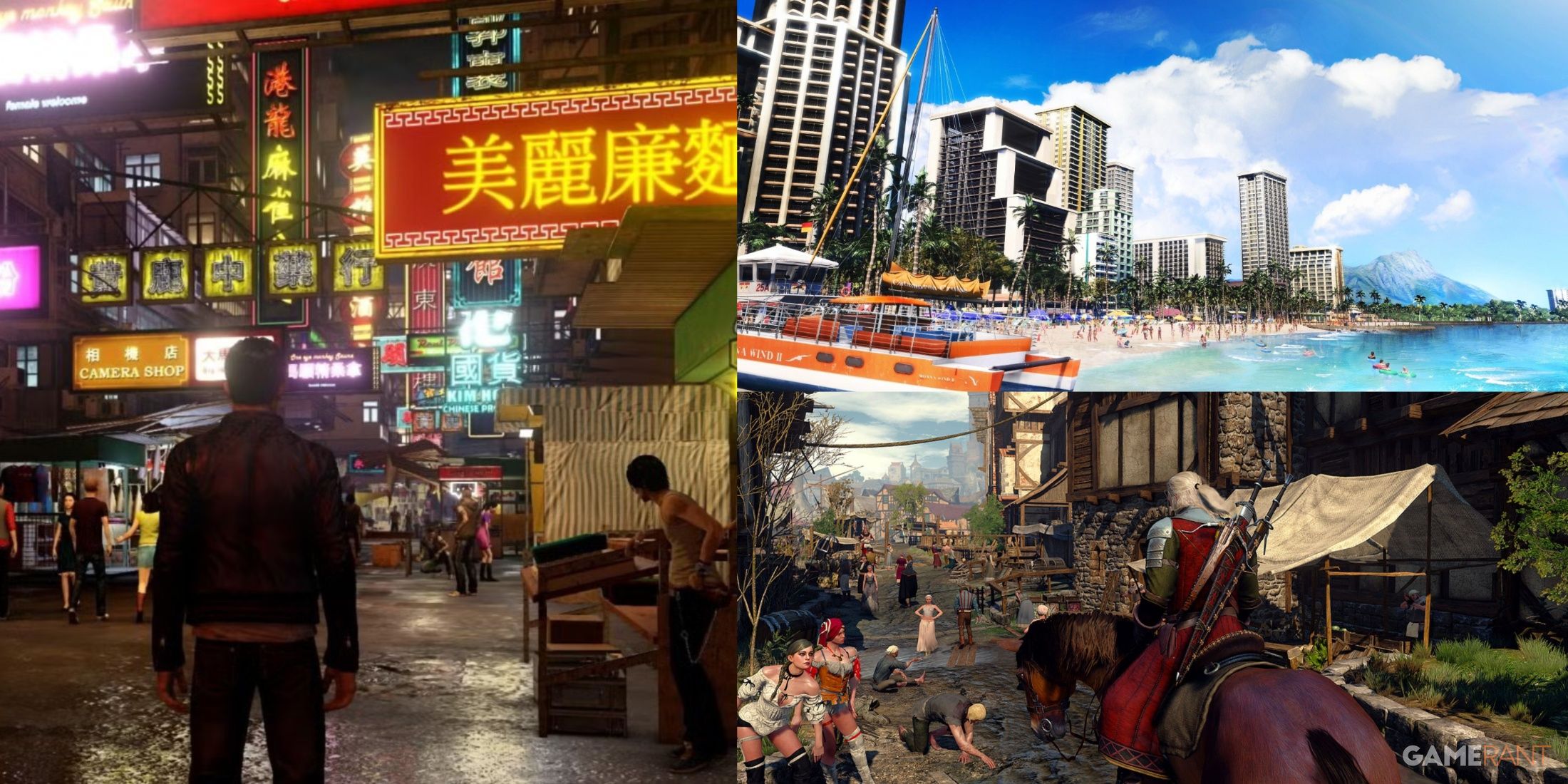 Sleeping Dogs, Like A Dragon: Infinite Wealth, The Witcher 3: Wild Hunt