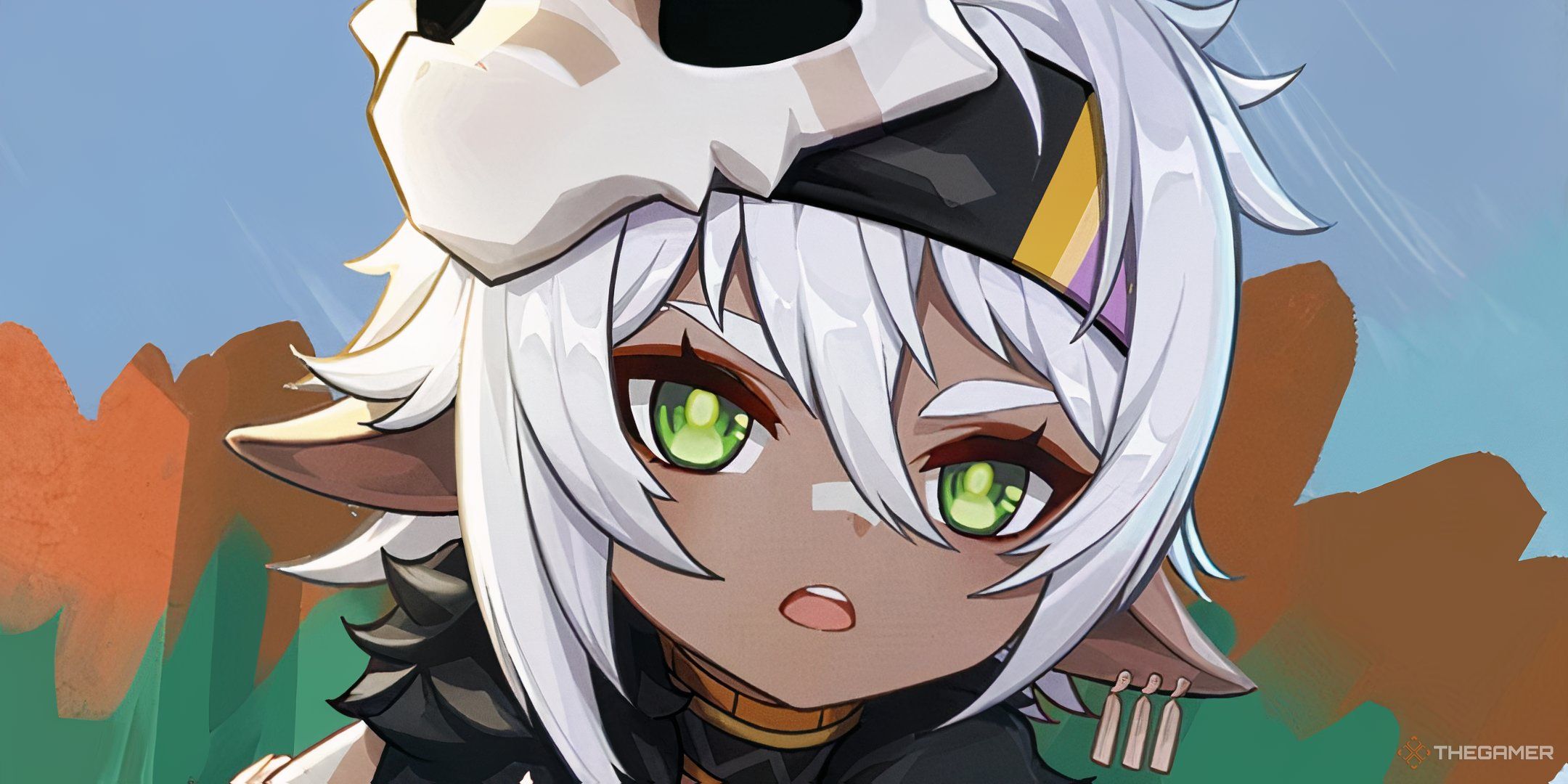 Closeup of Iansan from Genshin Impact.