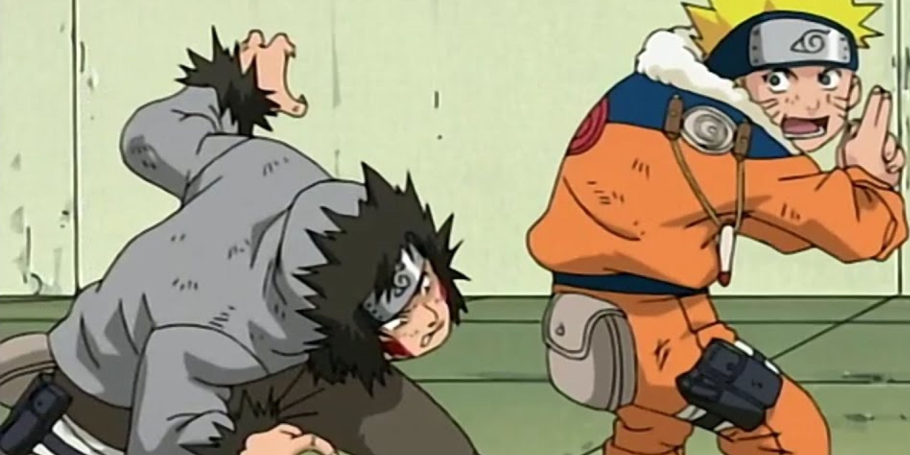 Naruto farting in Kiba's face