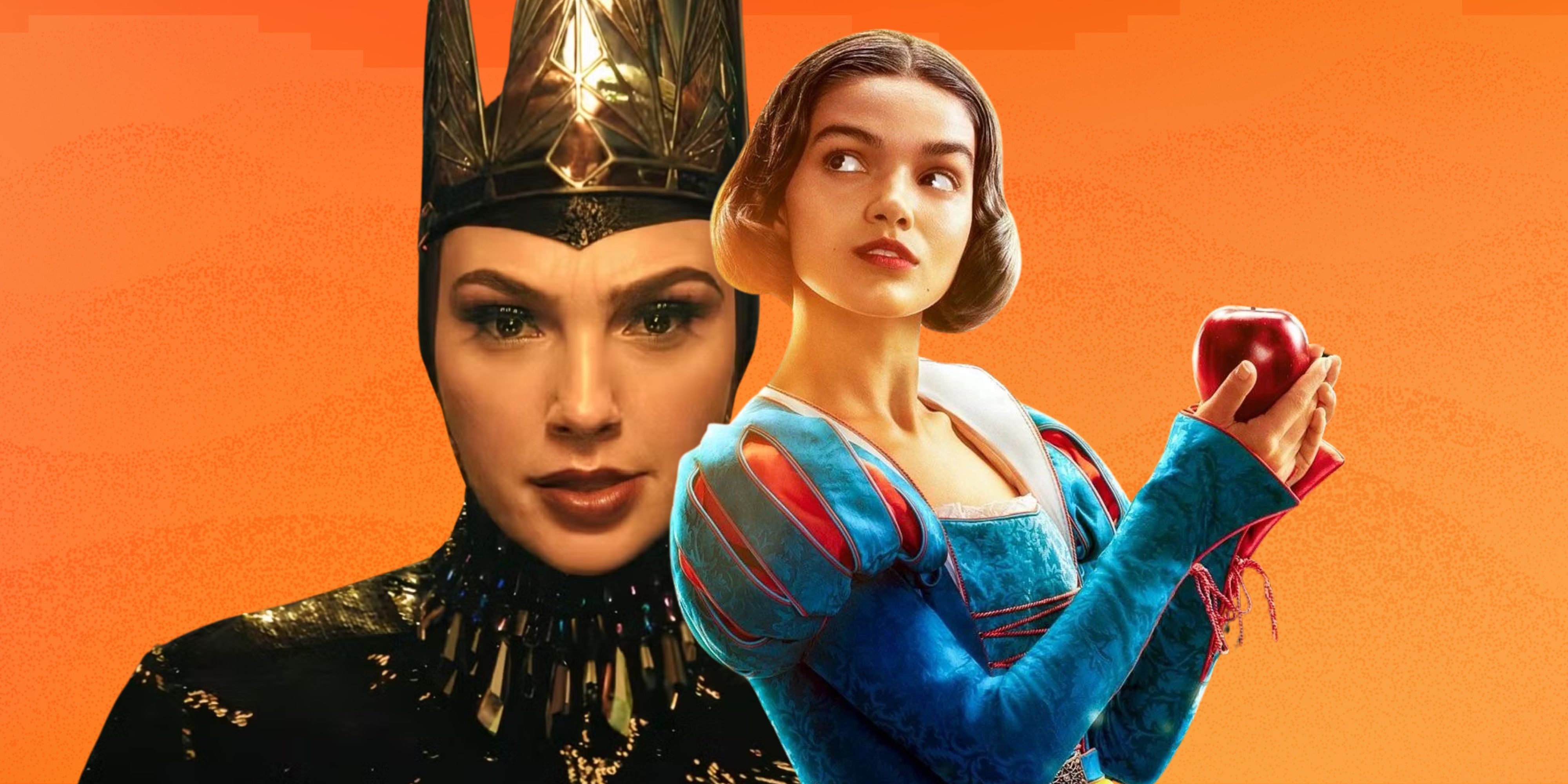 Gal Gadot and Rachel Zegler in Snow White